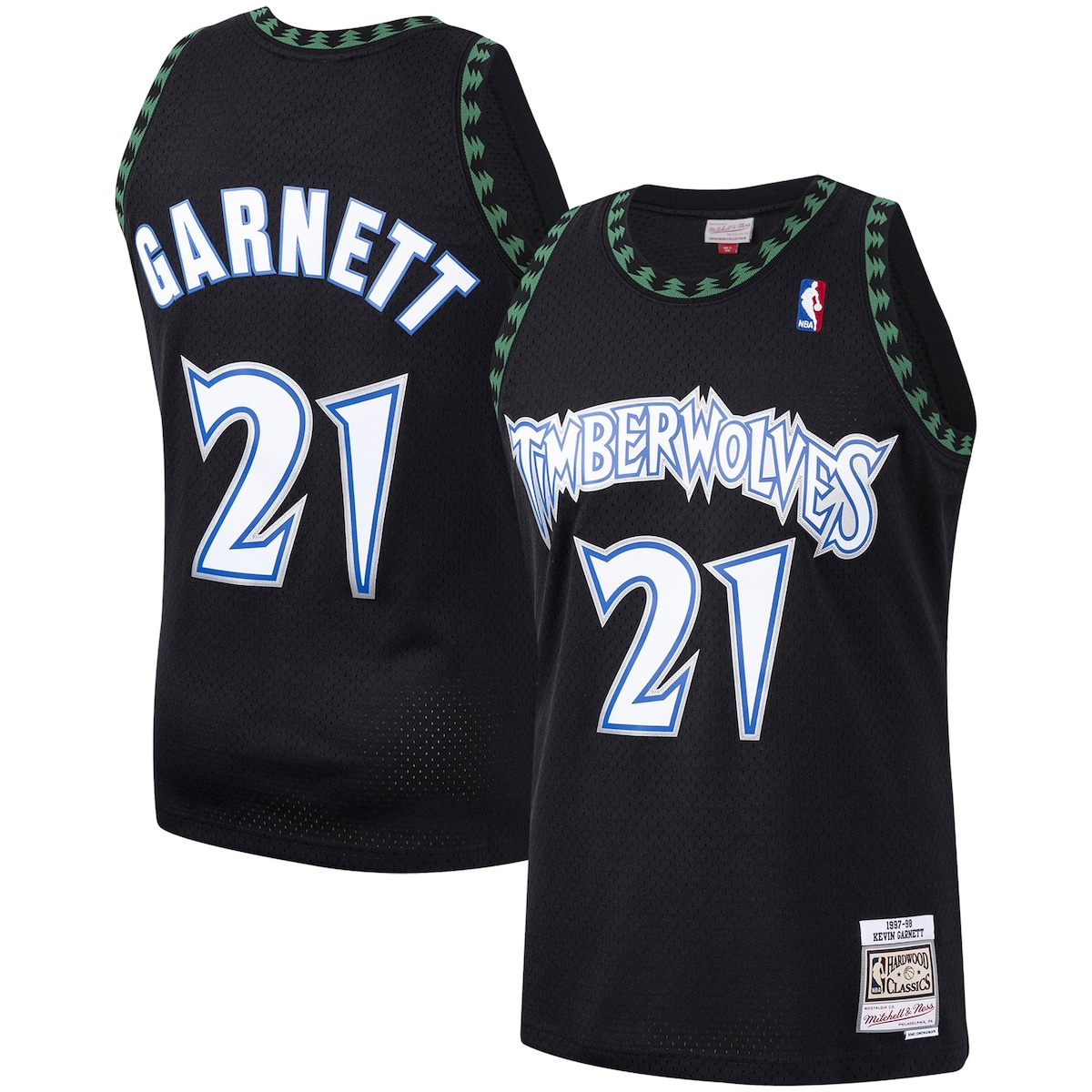 【公式グッズ】NBA ティンバーウルブズ ケビン・ガーネット ユニフォーム Mitchell & Ness/ミッチェル&ネス メンズ ブラック (MNC NBA HWC Mens Swingman Jersey)|Fanatics公式ストア 店