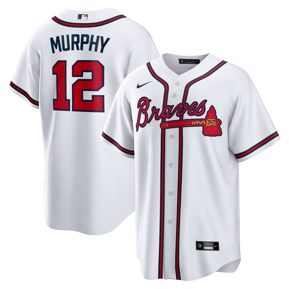 【公式グッズ】MLB ブレーブス ショーン・マーフィー レプリカ ユニフォーム Nike/ナイキ メンズ ホワイト (T770 Mens Rep League Shop Asks - To Merge Ext Sizes)