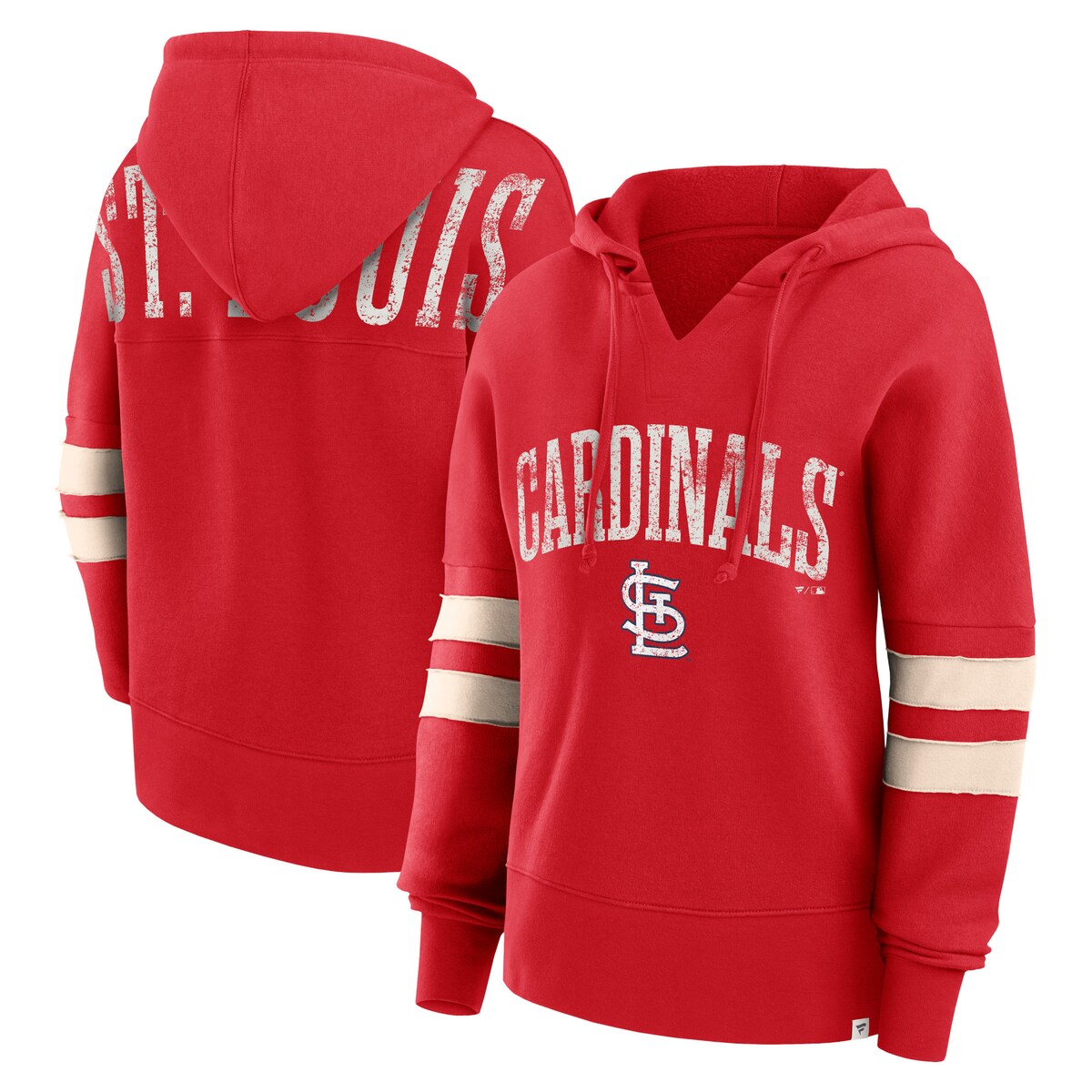 【公式グッズ】MLB カージナルス プルオーバー パーカー Fanatics/ファナティクス レディース レッド (WOMEN'S FANATICS BRANDED BOLD MOVE LONG SLEEVE DOLMAN PULLOV)|Fanatics公式ストア 店