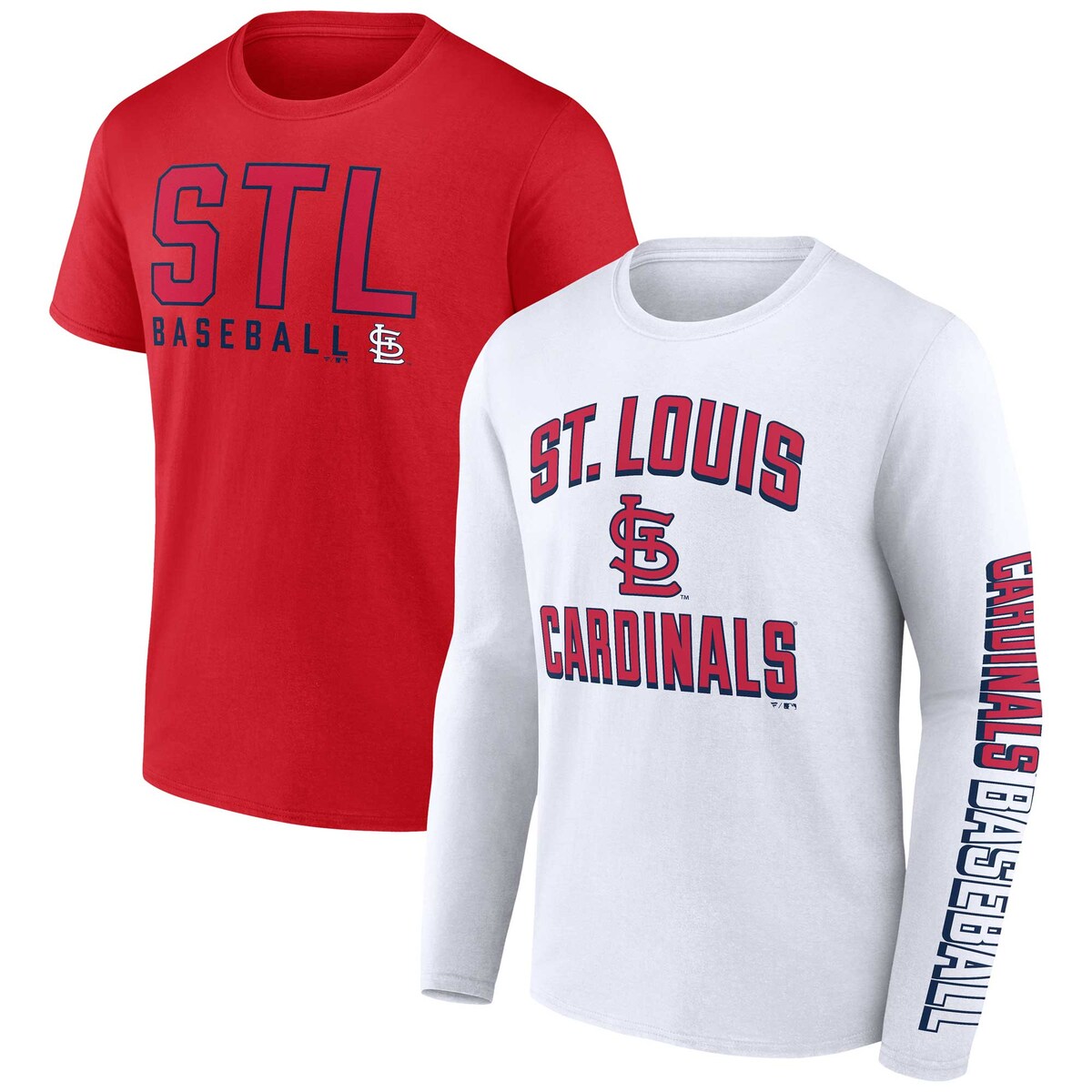 【公式グッズ】MLB カージナルス Tシャツセット Fanatics/ファナティクス メンズ レッド (MEN'S LONG SLEEVE SHORT SLEEVE TEE COMBO PACK)