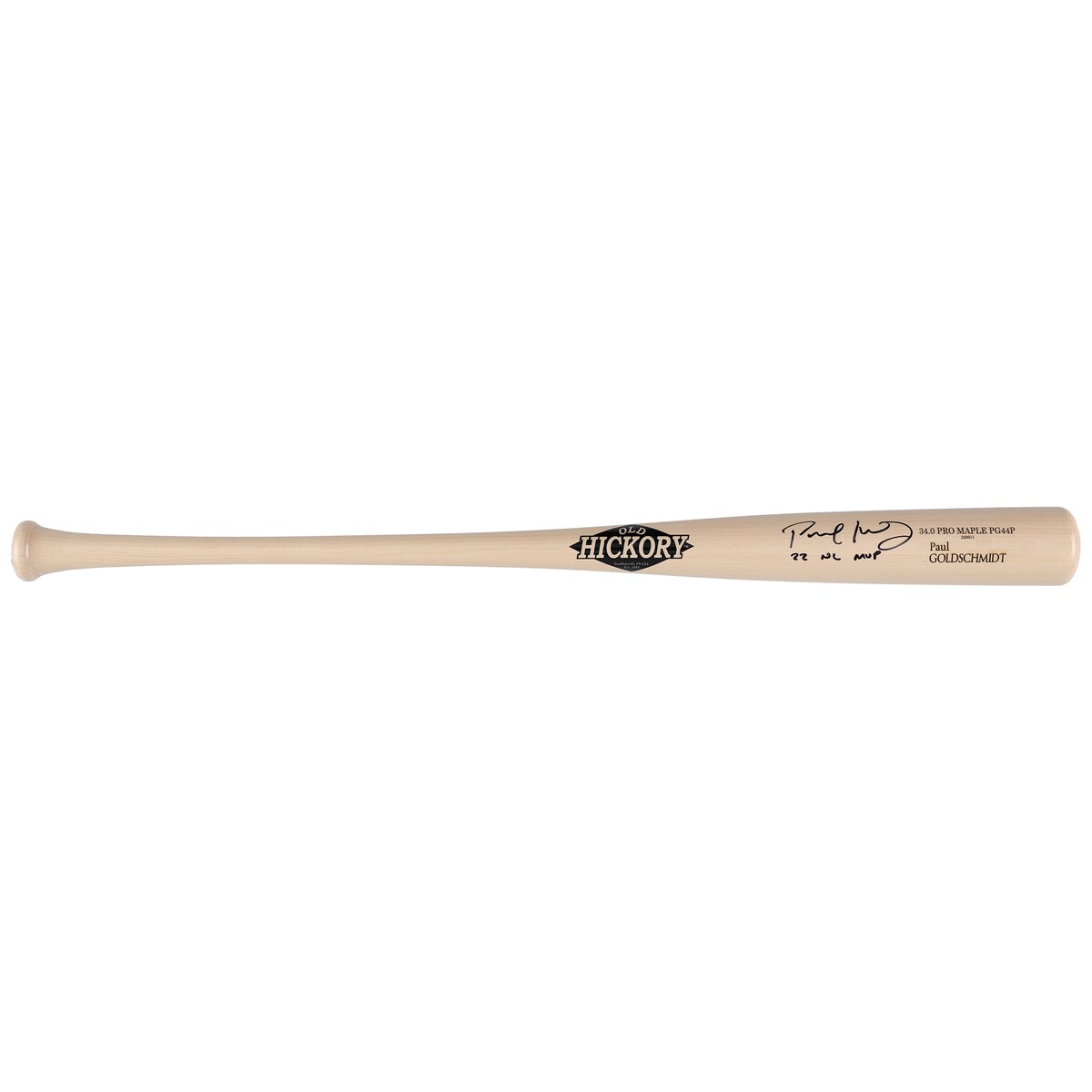 MLB カージナルス ポール・ゴールドシュミット 直筆サイン バット Fanatics（ファナティクス） (AUT 22MLBAWARDS BAT 44868)