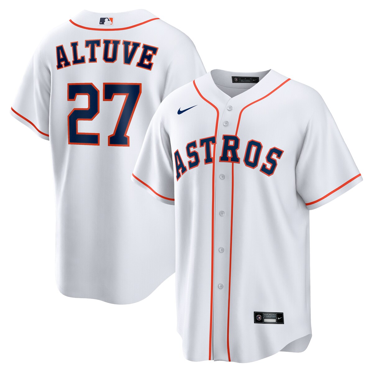 MLB アストロズ ホセ・アルトゥーベ レプリカ ユニフォーム Nike ナイキ メンズ ホワイト (Men's MLB Nike Official Replica Player Jersey)|Fanatics公式ストア 店