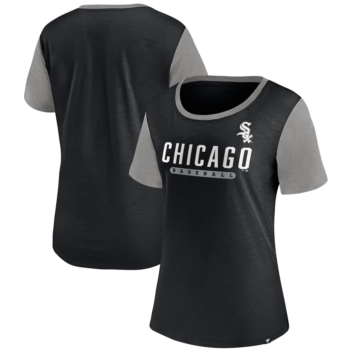 【公式グッズ】MLB ホワイトソックス Tシャツ Fanatics/ファナティクス レディース ブラック (Women's Fanatics Branded Mound Short Sleeve Crew Neck Tee)