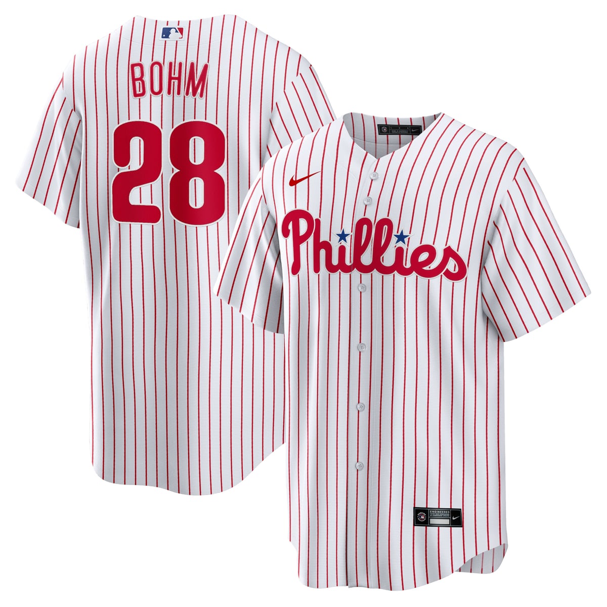 【公式グッズ】MLB フィリーズ アレック・ボーム レプリカ ユニフォーム Nike ナイキ メンズ ホワイト (T770 Mens Replica Jersey - Player N&N)