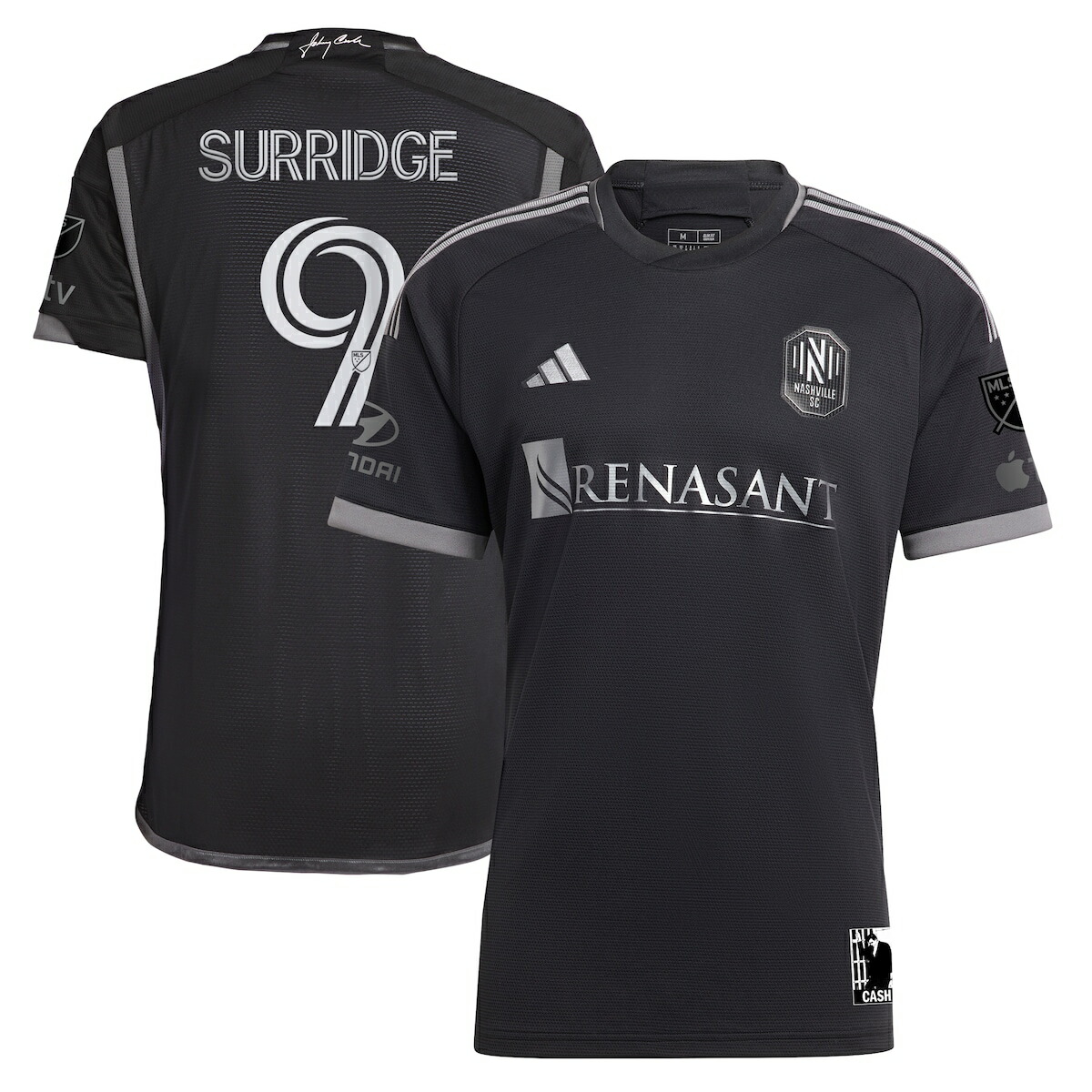 【公式グッズ】MLS ナッシュビル・SC サム・サリッジ オーセンティック ユニフォーム Adidas/アディダス メンズ ブラック (ADI 2023/24 Men's Authentic Jersey - Player)