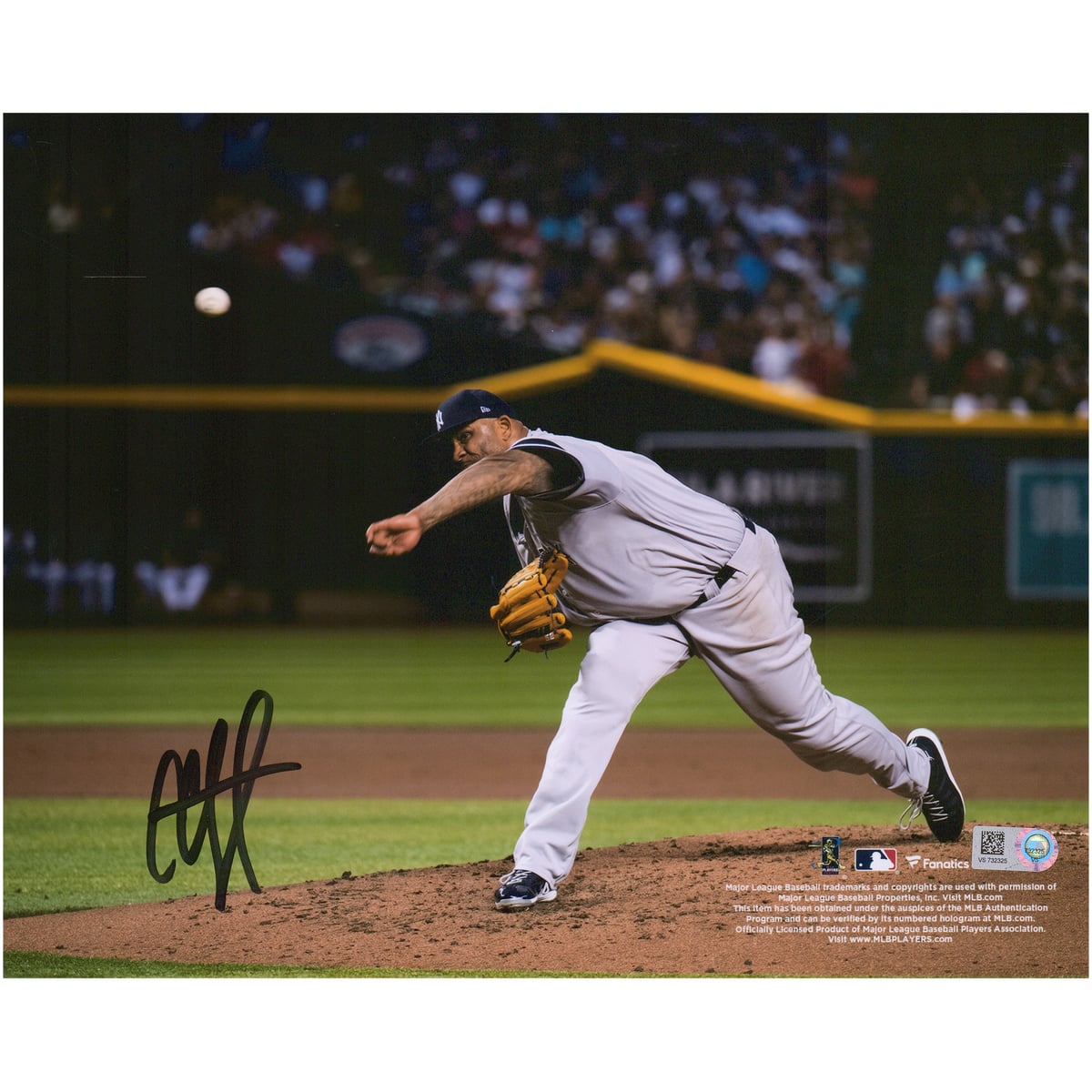 【MLB公式ホログラム付】MLB ヤンキース CC・サバシア 直筆サイン フォト Fanatics Authentic/ファナティクスオーセンティック (08BB72919)