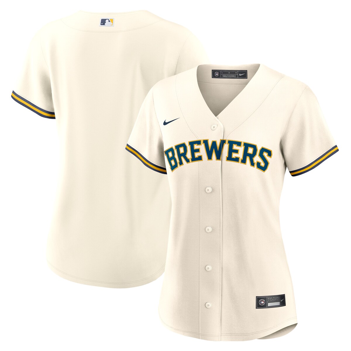 【公式グッズ】MLB ブルワーズ レプリカ ユニフォーム Nike/ナイキ レディース クリーム (Nike 2020 Women's Replica Team Jersey - 2019 Unveils)｜Fanatics公式ストア 店