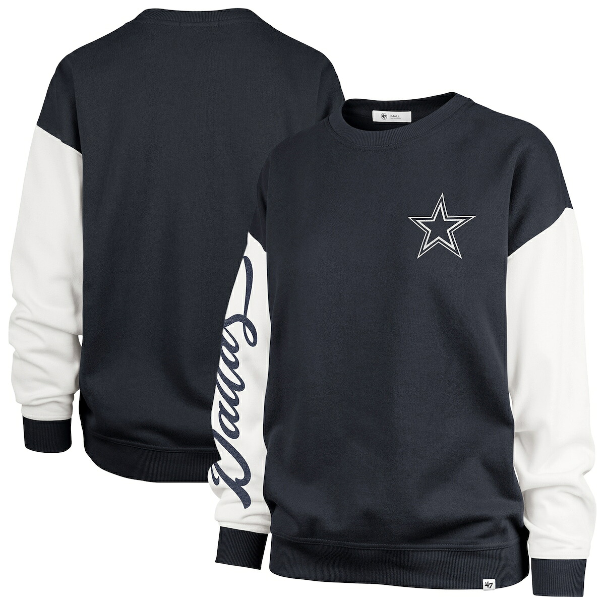 【公式グッズ】NFL カウボーイズ トレーナー '47/フォーティーセブン/フォーティーセブン レディース ネイビー (DOUBLE HEADER RISE ANDIE CRW W)
