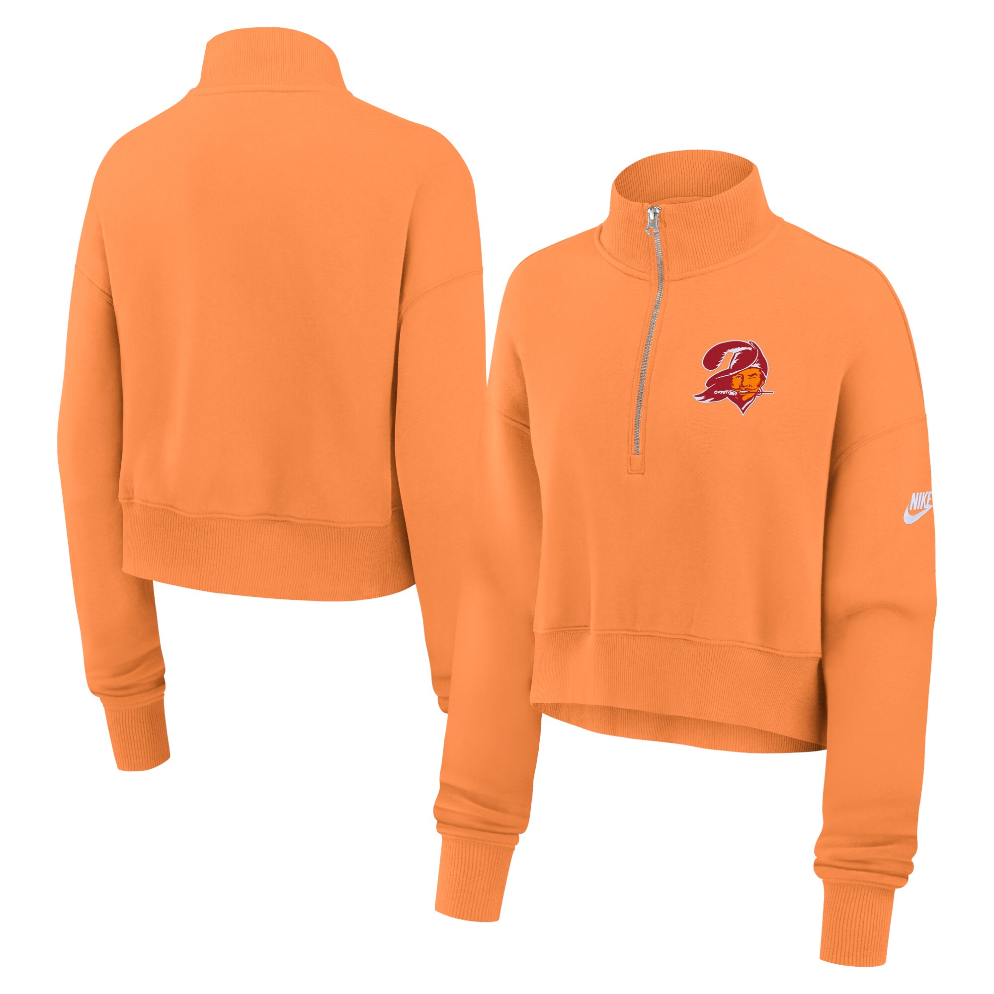 【公式グッズ】NFL バッカニアーズ トレーナー Nike/ナイキ レディース オレンジ (24 Women's Nike Rewind Phoenix Cropped 1/4 Zip P/O)