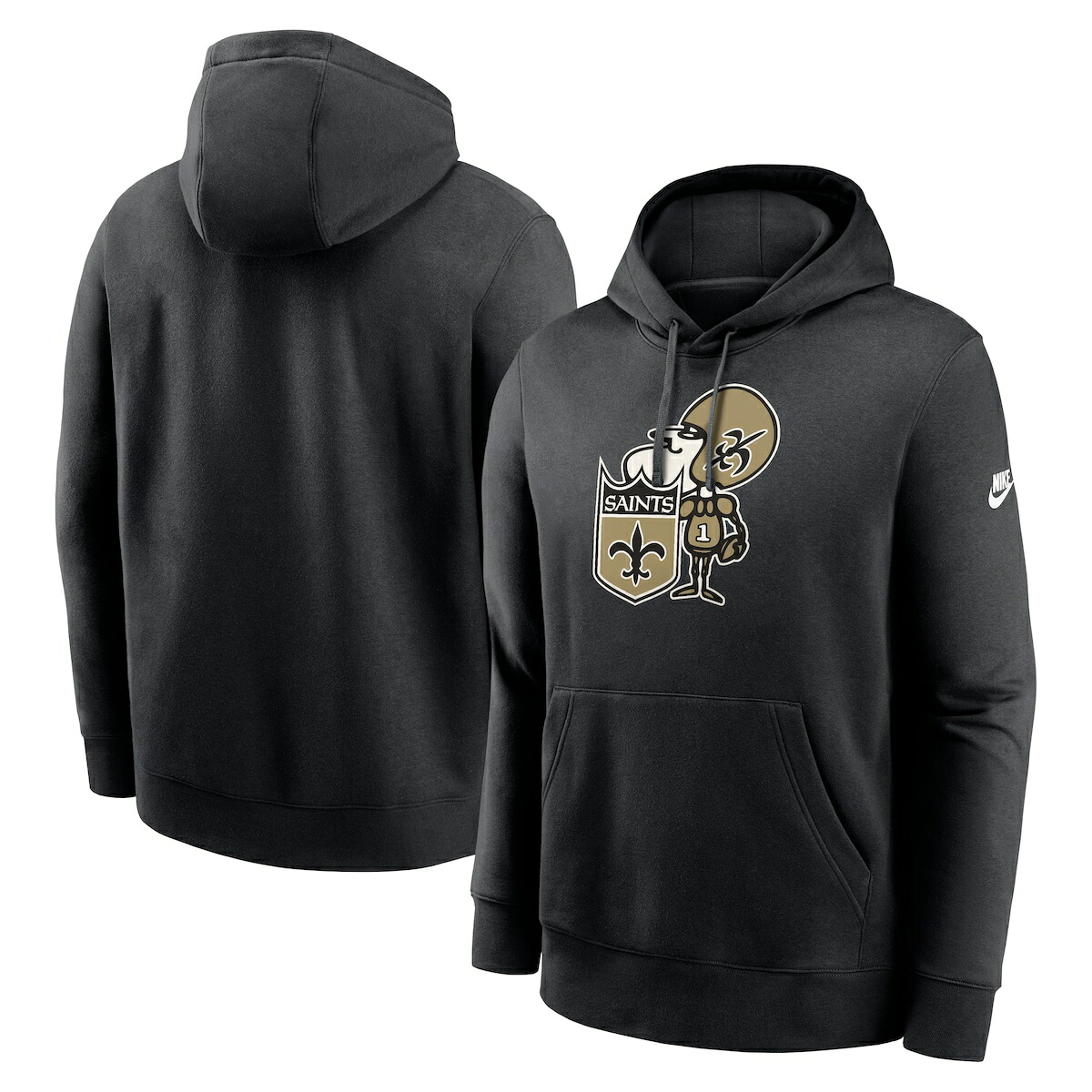 【公式グッズ】NFL セインツ プルオーバー パーカー Nike/ナイキ メンズ ブラック (MEN'S NIKE 24 REWIND CLUB LOGO HOODIE)｜Fanatics公式ストア 店