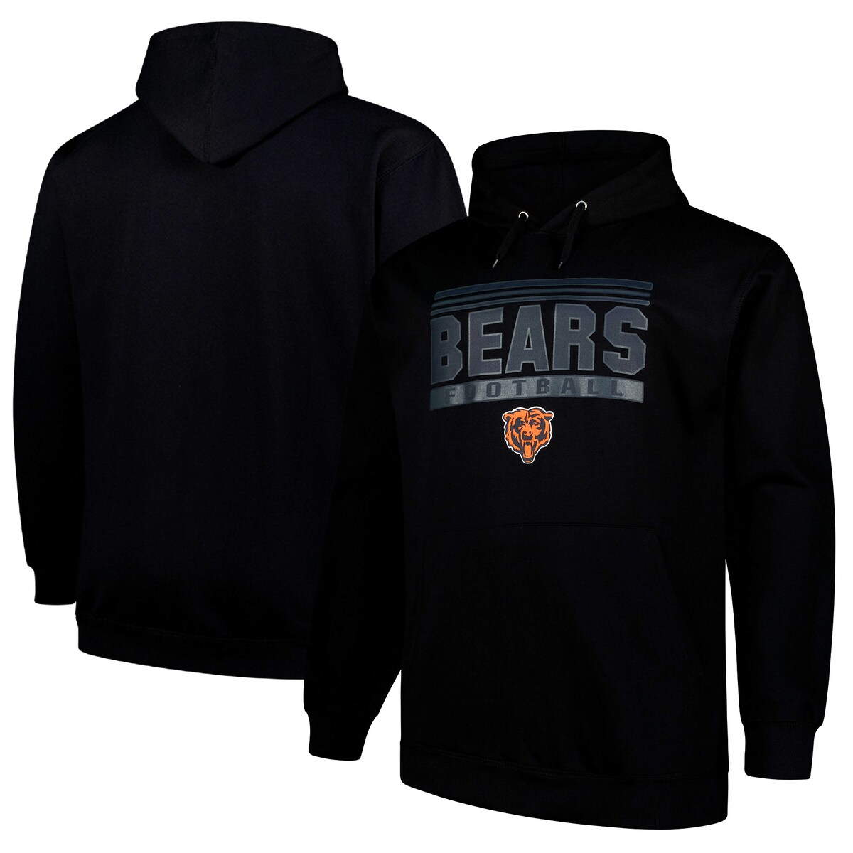 【公式グッズ】NFL ベアーズ プルオーバー パーカー （大きいサイズ） Fanatics/ファナティクス メンズ ブラック (MENS B&T PULLOVER POP HOODIE)
