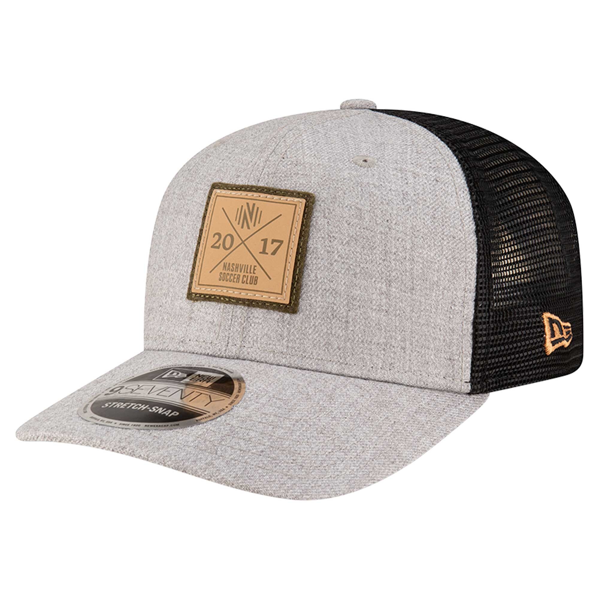 【公式グッズ】MLS ナッシュビル・SC キャップ・帽子 New Era/ニューエラ メンズ ヘザーグレイ (NWE F24 Men's Heather Patch 970SS Trucker)