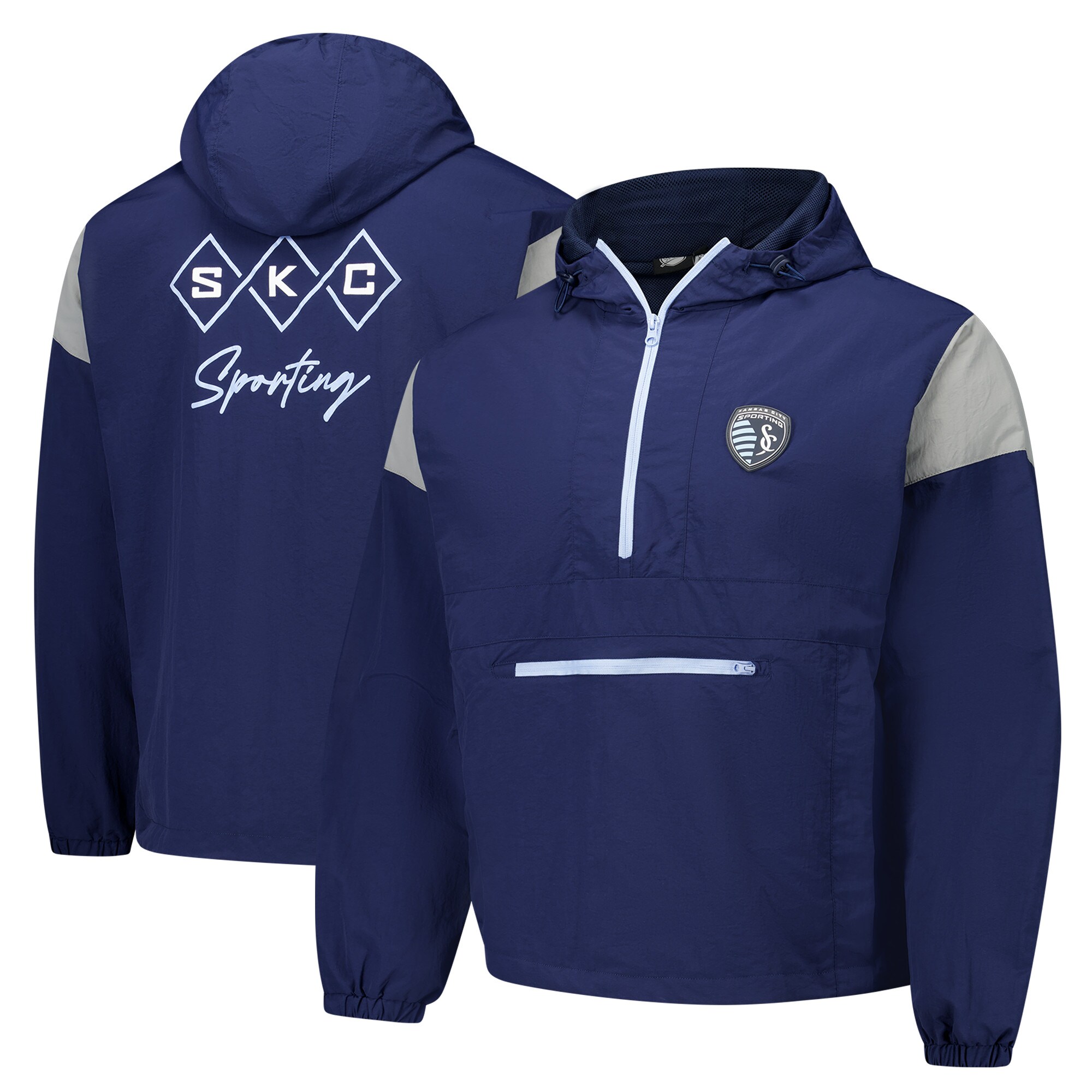 【公式グッズ】MLS カンザスシティ プルオーバー Sport Design Sweden メンズ ネイビー (SDS F24 Men's Argyle Collection Anorak)