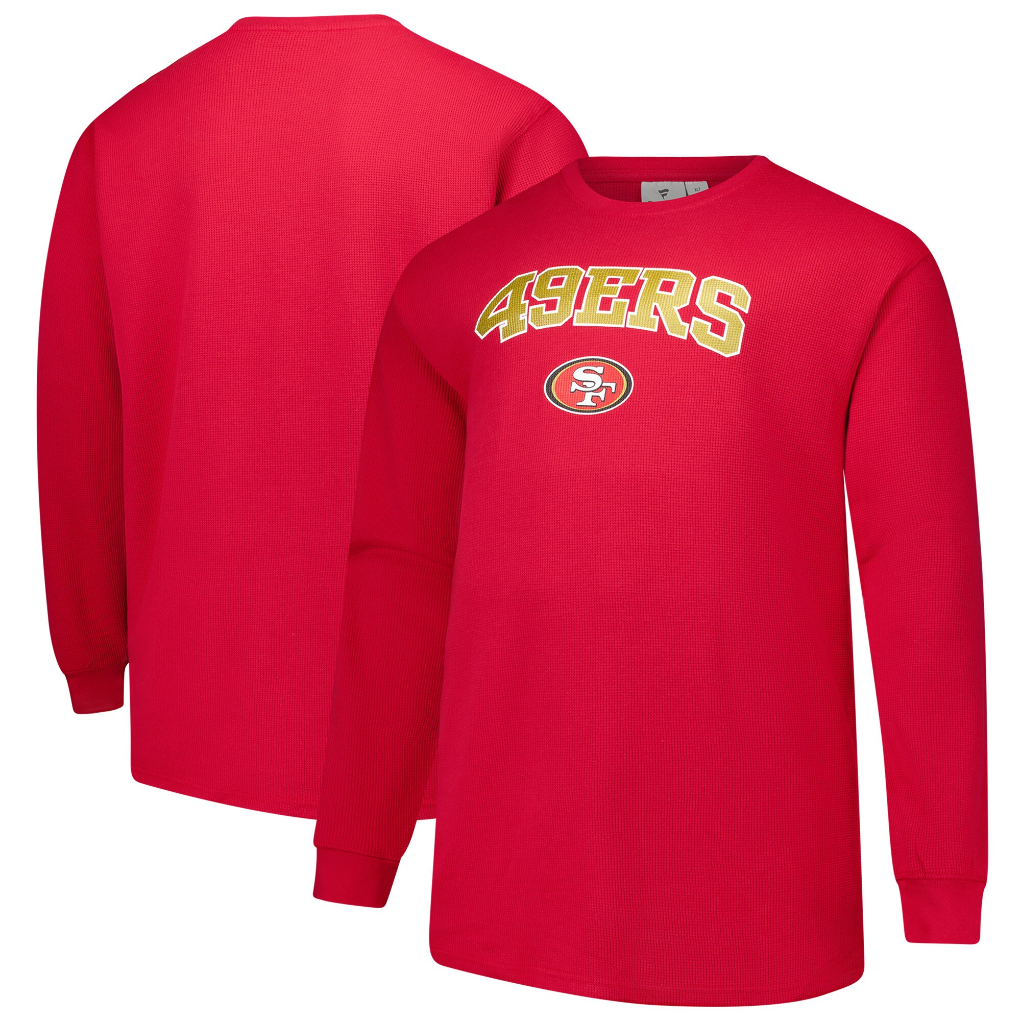 【公式グッズ】NFL 49ers 長袖 Tシャツ (大きいサイズ) Fanatics/ファナティクス メンズ スカーレット (MENS B&T THERMAL LS CREWNECK)|Fanatics公式ストア 店