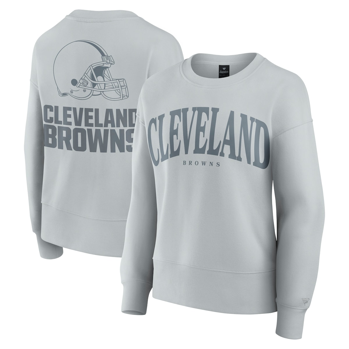 【公式グッズ】NFL ブラウンズ トレーナー Fanatics/ファナティクス レディース グレイ (24 Womens Signature Elements Cotton Fleece Crew)