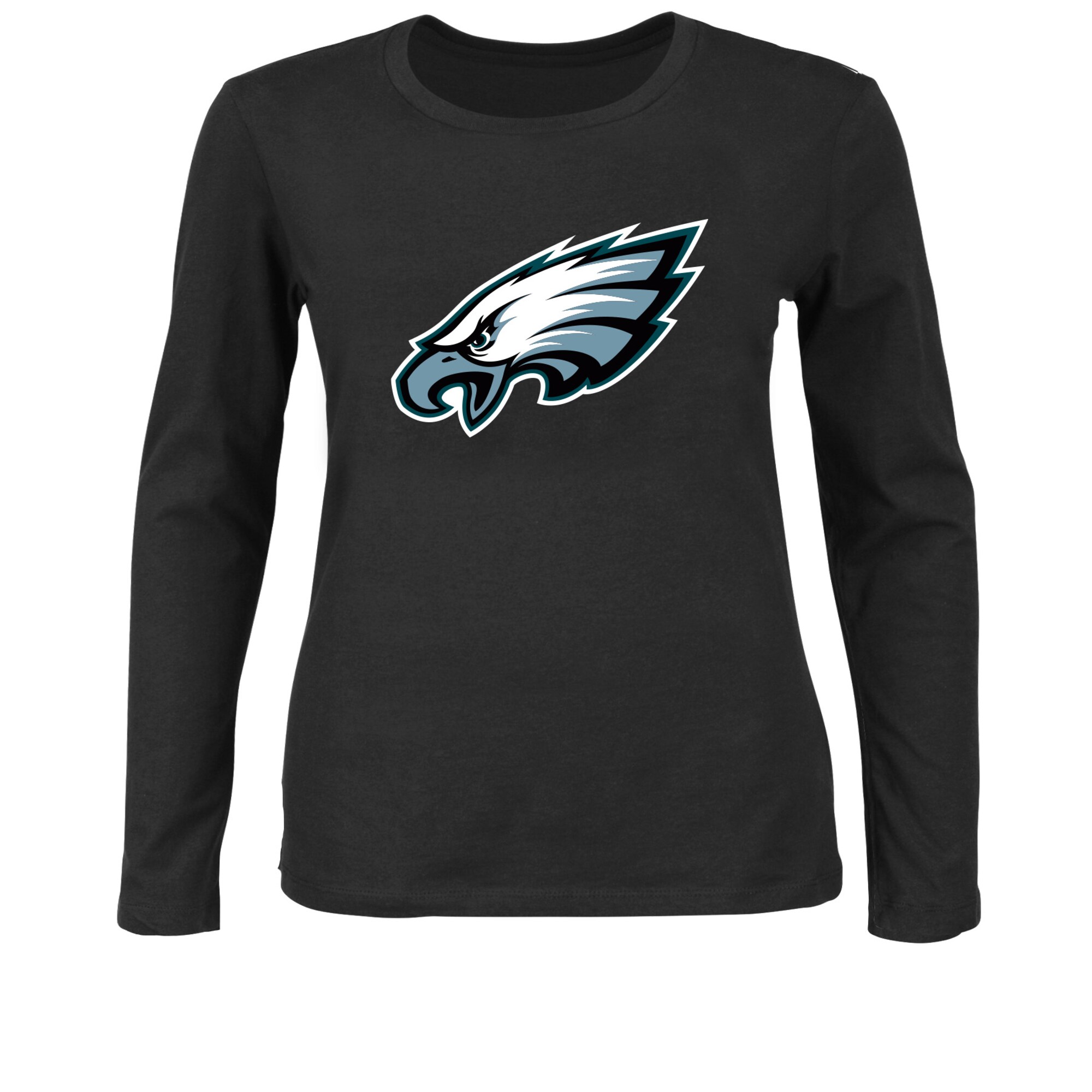 【公式グッズ】NFL イーグルス 長袖 Tシャツ （プラスサイズ） Fanatics/ファナティクス レディース ブラック (NFL Womens Plus Basic Scoop Neck LST - R)