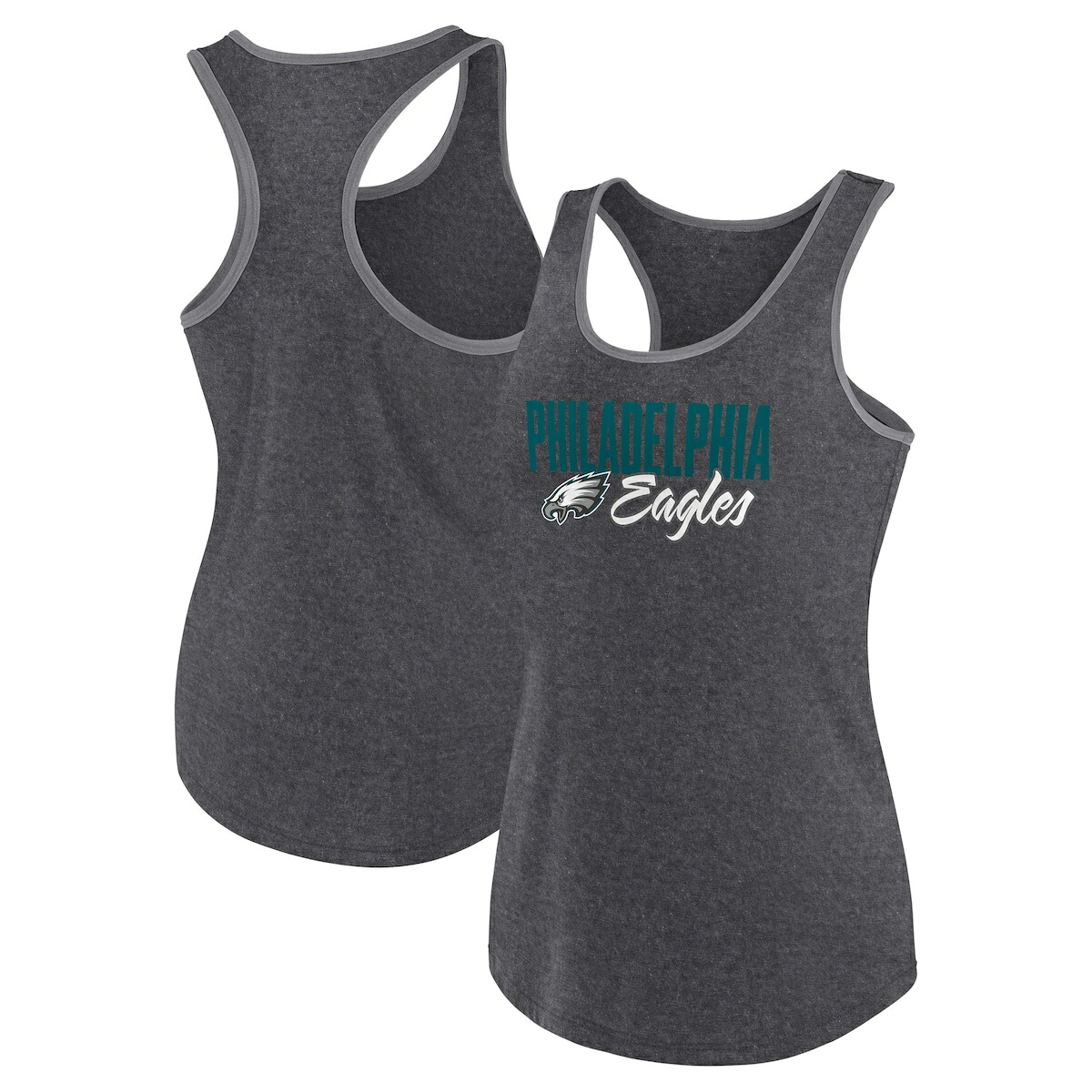 【公式グッズ】NFL イーグルス タンクトップ Fanatics/ファナティクス レディース ヘザーチャコール (24 Women's Fuel Biblend Tank)｜Fanatics公式ストア 店