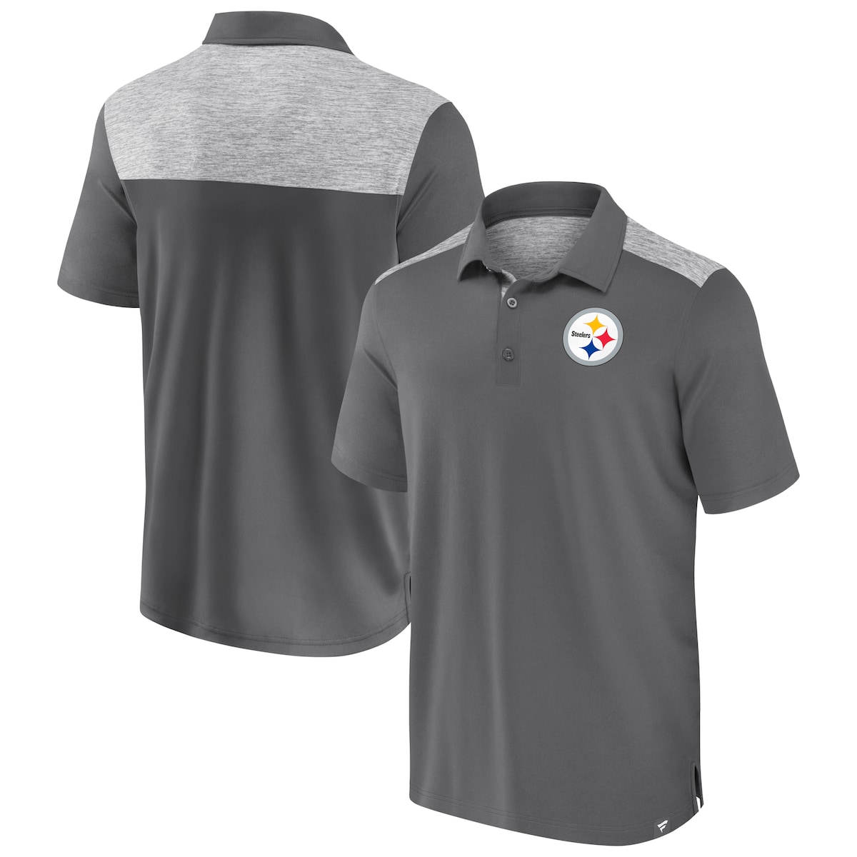 【公式グッズ】NFL スティーラーズ ポロシャツ Fanatics/ファナティクス メンズ グレイ (22 NFL Men's Fanatics Branded Long Shot Polo)ポロシャツ