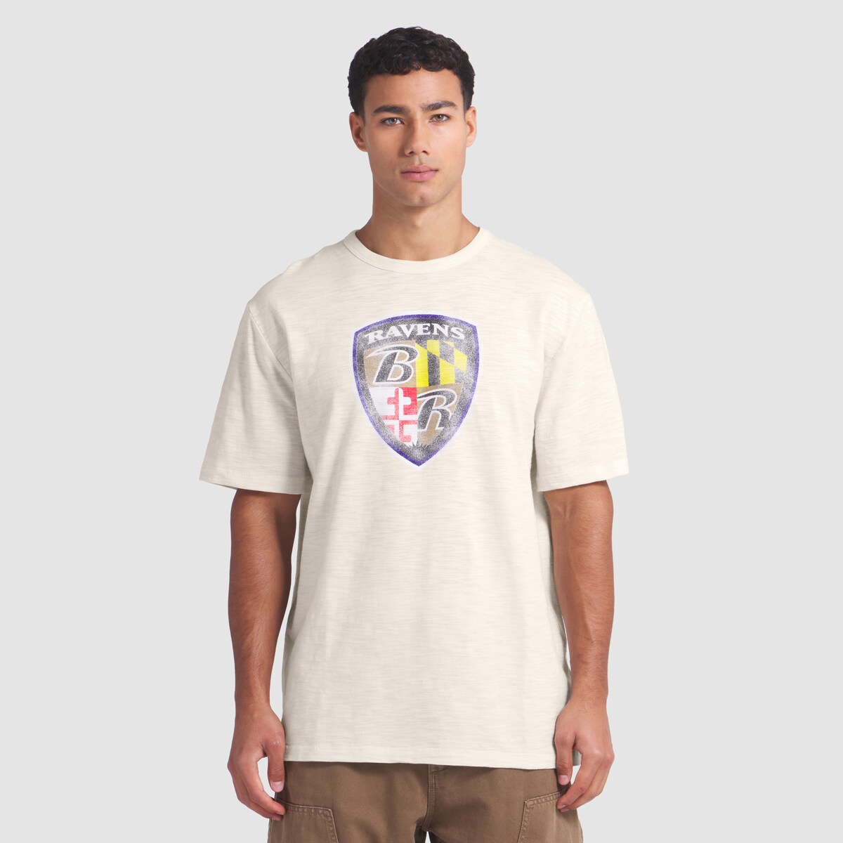【公式グッズ】NFL レイブンズ Tシャツ Fanatics/ファナティクス メンズ クリーム (Fanatics Punt Block Slub SST)