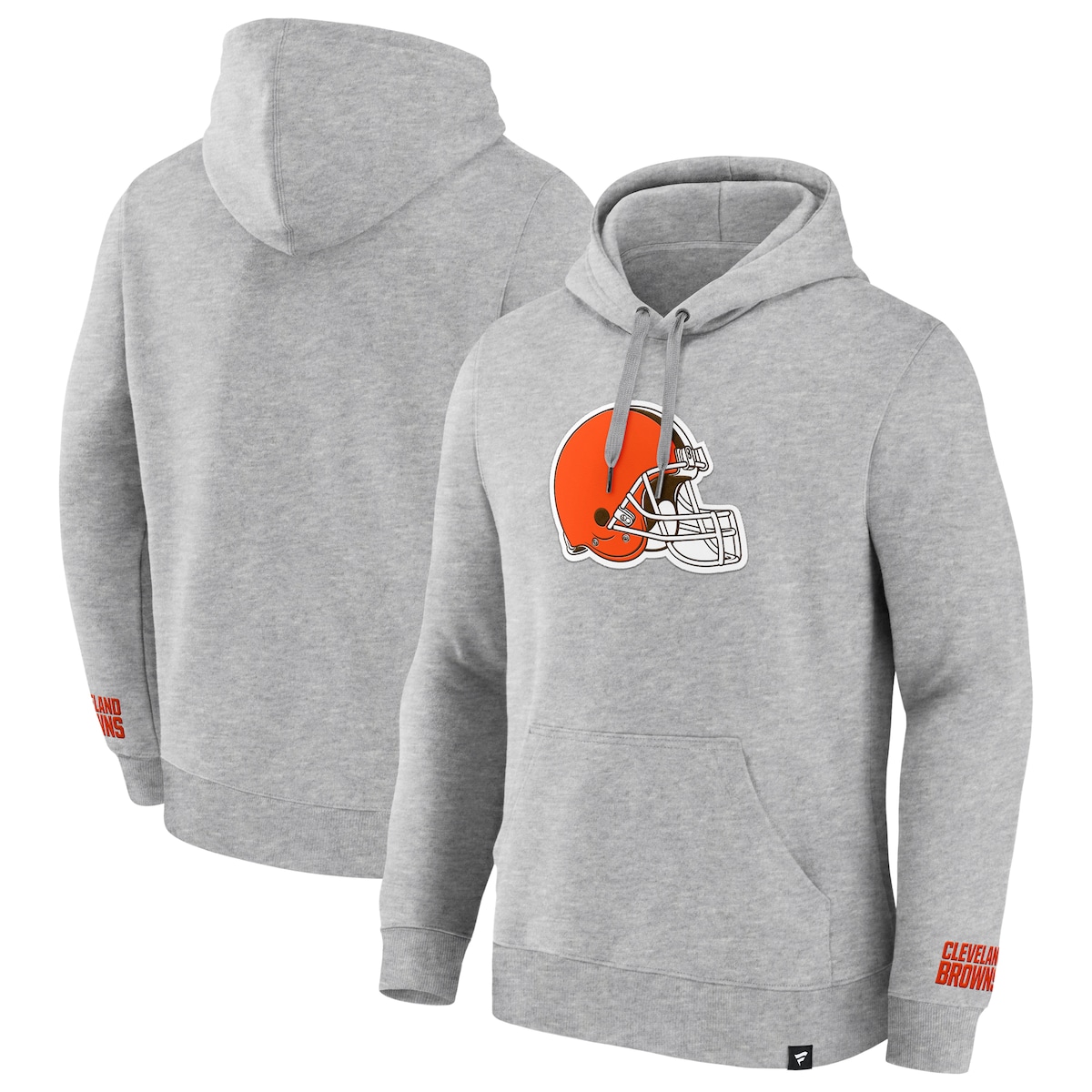 【公式グッズ】NFL ブラウンズ フリース パーカー Fanatics/ファナティクス メンズ ヘザーグレイ (Fanatics Legacy Cotton Poly Pullover Hood)｜Fanatics公式ストア 店