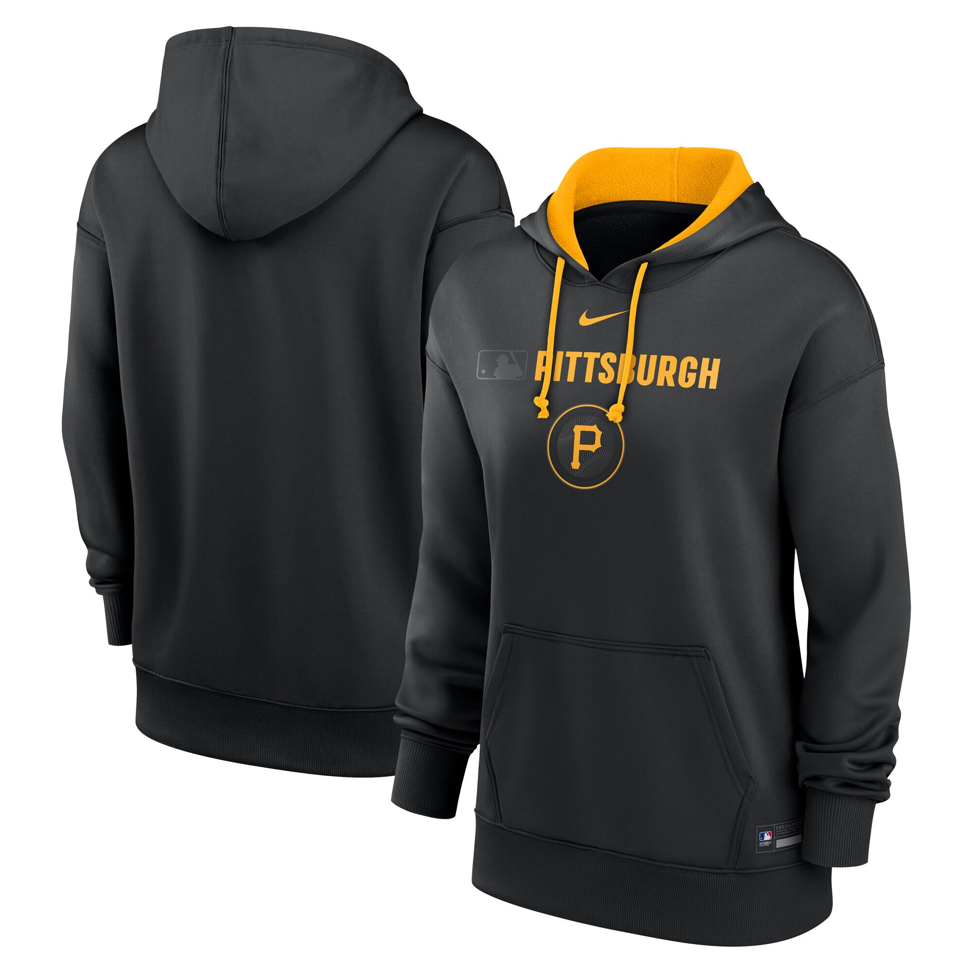 【公式グッズ】MLB パイレーツ プルオーバー パーカー Nike/ナイキ レディース ブラック (Women's Nike AC City Connect Pullover Hoodie)｜Fanatics公式ストア 店