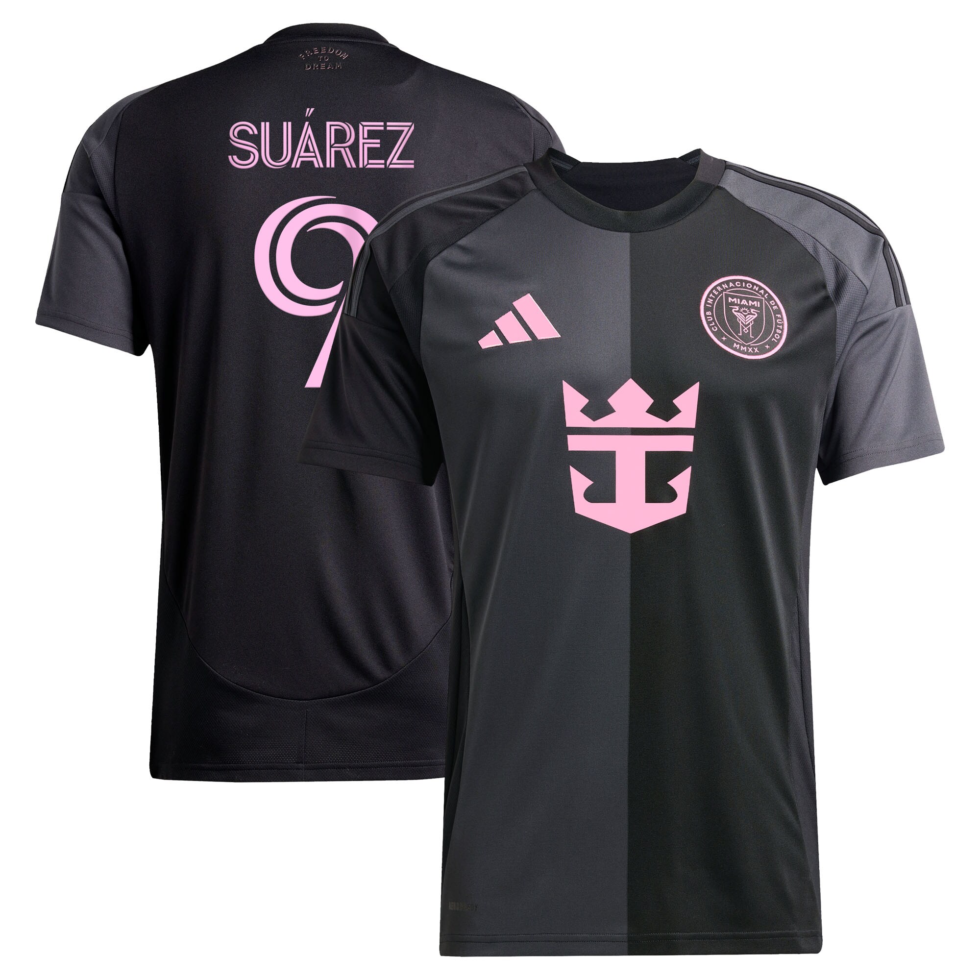 【公式グッズ】MLS インテルマイアミCF ルイス・スアレス アウェイ ユニフォーム （レプリカ） Adidas/アディダス メンズ ブラック (2025 Men's MLS Replica Player Jersey)