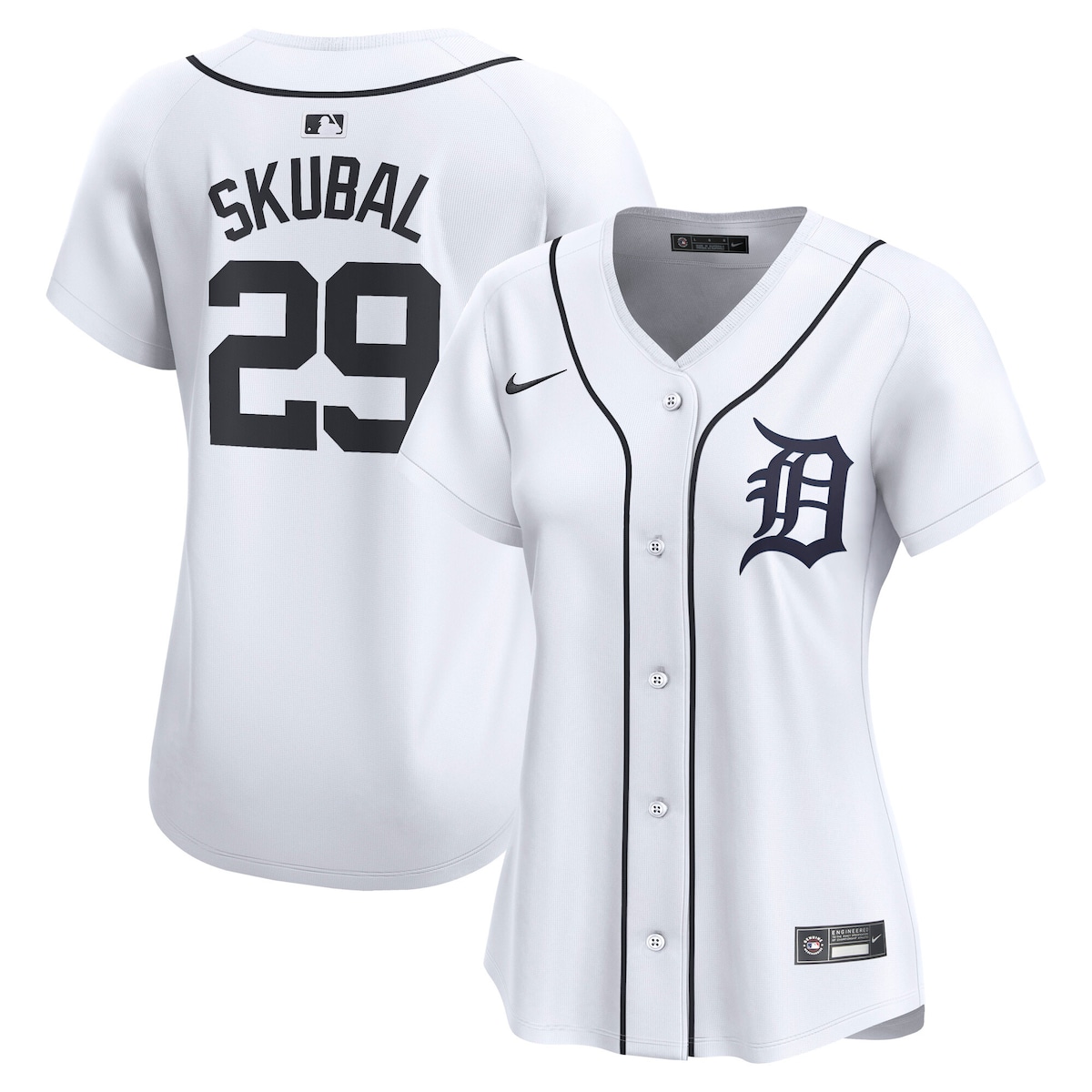 【公式グッズ】MLB タイガース タリク・スクーバル リミテッド ユニフォーム Nike/ナイキ レディース ホワイト (2024 Nike Women's Ltd Player Jerseys - FTF NTP Master Style)
