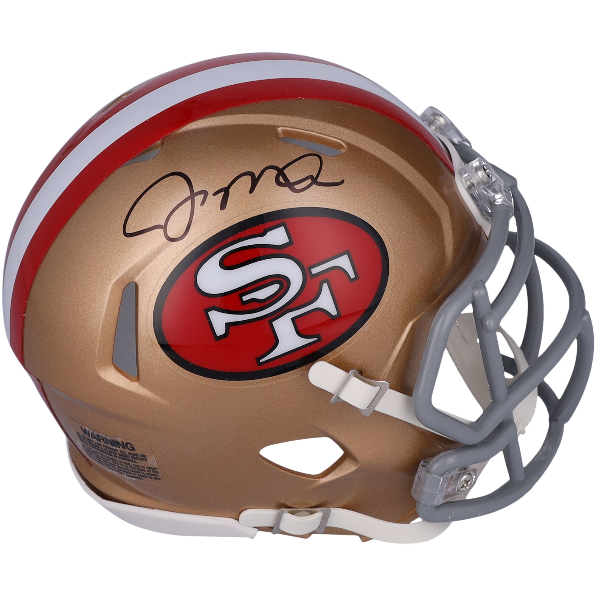 【公式シリアル番号付】NFL 49ers ジョー・モンタナ 直筆サイン ミニヘルメット Fanatics Authentic/ファナティクスオーセンティック (AUT NFL MINI HELMET COLOR SWATCH)