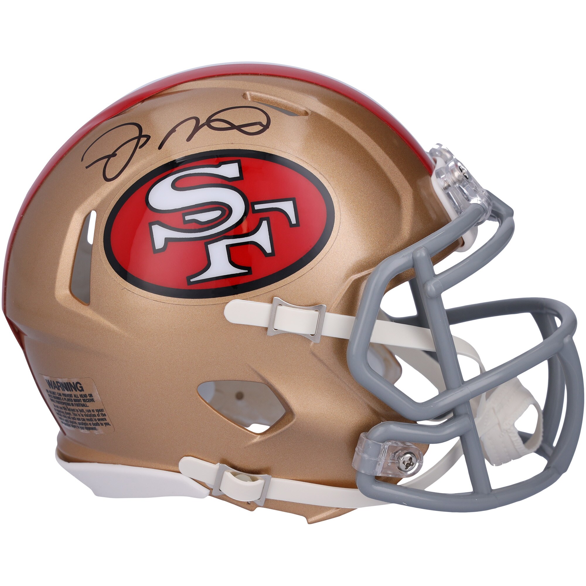 【公式シリアル番号付】NFL 49ers ジョー・モンタナ 直筆サイン ミニヘルメット Fanatics Authentic/ファナティクスオーセンティック (AUT NFL MINI HELMET COLOR SWATCH)