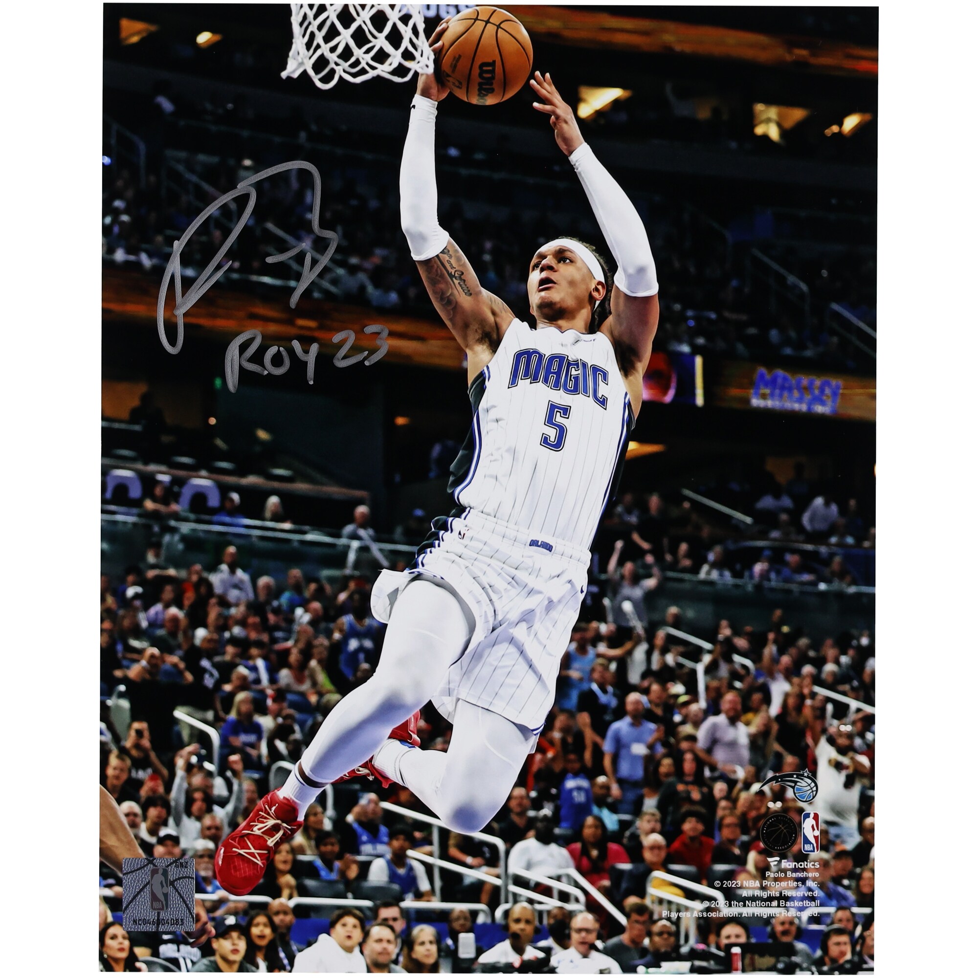 【公式シリアル番号付】NBA マジック パオロ・バンケロ 直筆サイン フォト （8x10） Fanatics Authentic/ファナティクスオーセンティック (AUT 08x10 PHOTO 45041)
