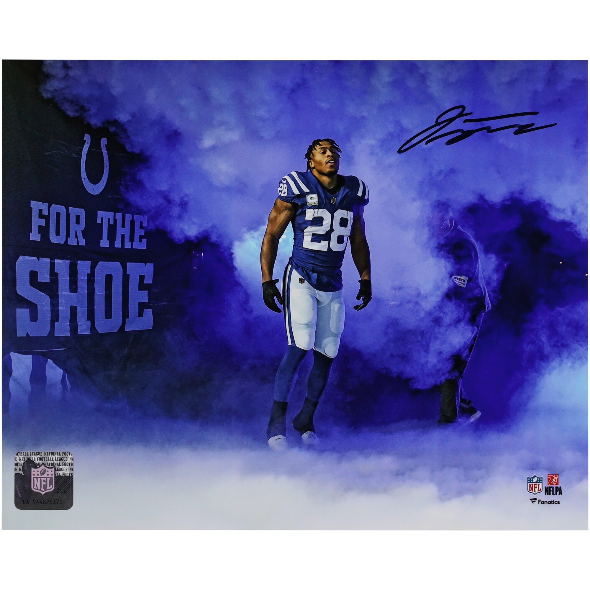 【公式シリアル番号付】NFL コルツ ジョナサン・テイラー 直筆サイン フォト （8x10） Fanatics Authentic/ファナティクスオーセンティック (AUT 08x10 PHOTO 45105)