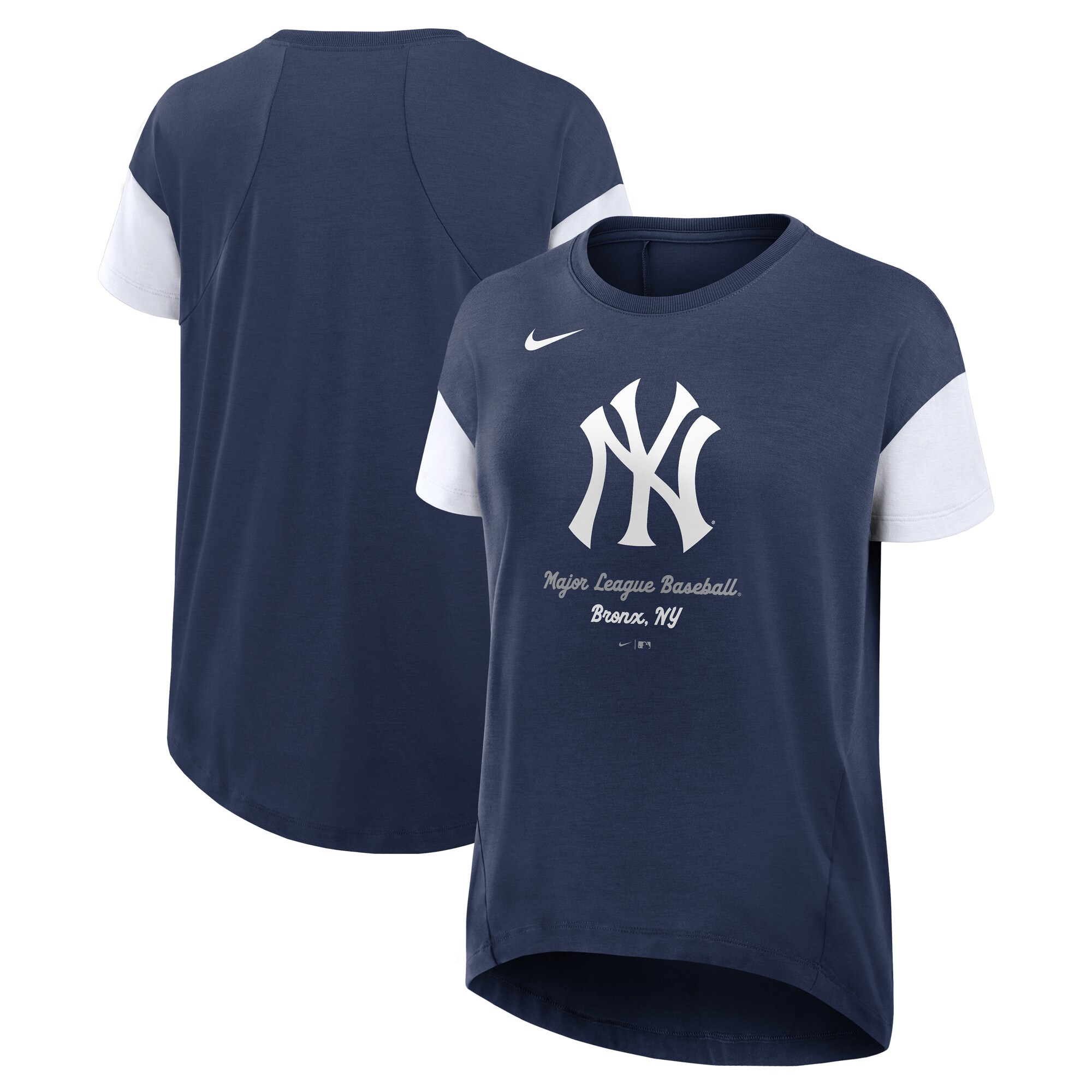【公式グッズ】MLB ヤンキース Tシャツ Nike/ナイキ レディース ネイビー (Women's Nike MLB Flowy Fashion Tee)|Fanatics公式ストア 店