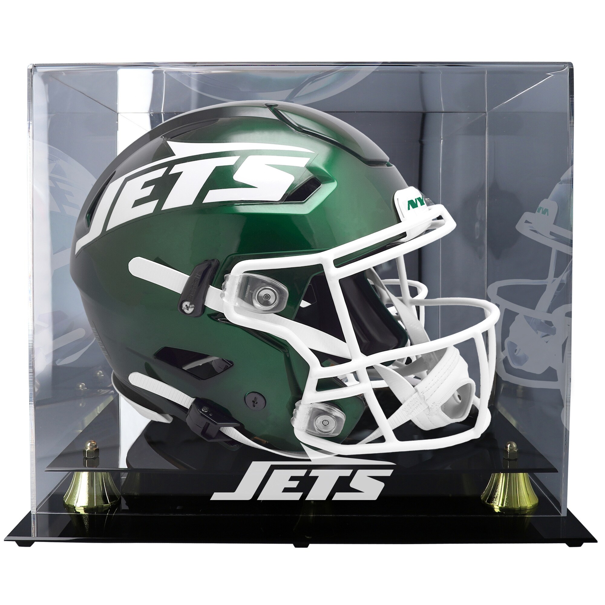【公式グッズ】NFL ジェッツ ヘルメット ディスプレイケース Fanatics Authentic/ファナティクスオーセンティック (UNS HELMET DISPLAY CASE 45532)