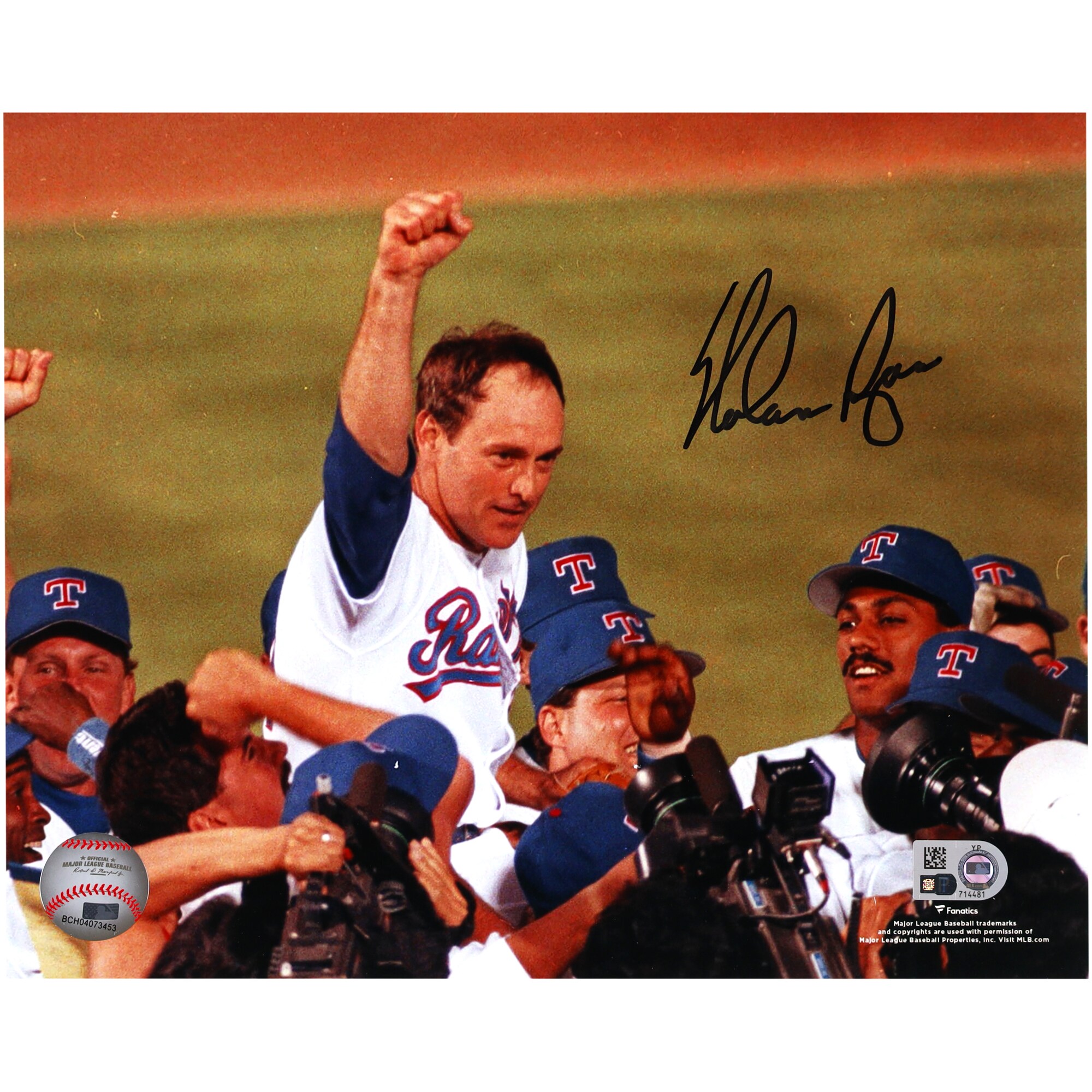 MLBノーラン・ライアン選手サイン入り写真 ノーラン・ライアン自筆サイン入写真 Nolan Ryan(大きさ約20