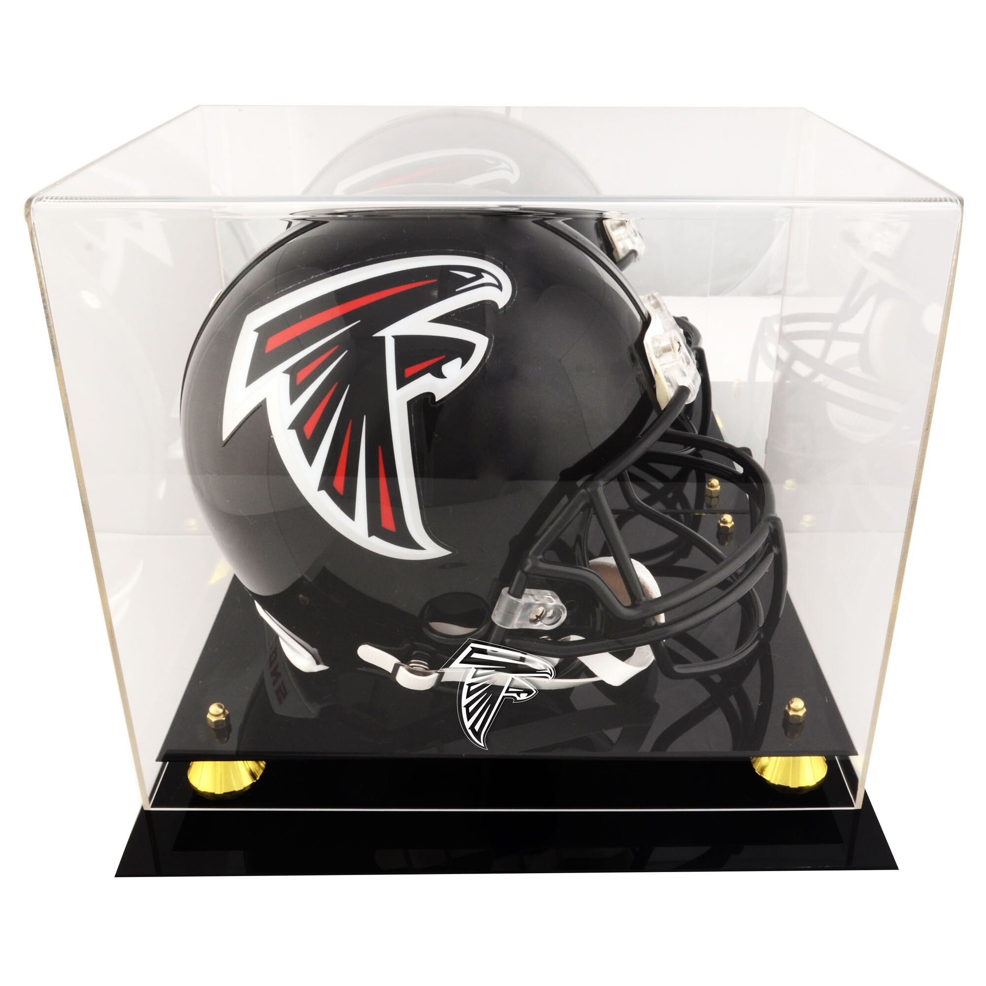 【公式グッズ】NFL ファルコンズ ヘルメット ディスプレイケース Fanatics Authentic/ファナティクスオーセンティック (Golden Classic Helmet Display Case Mirror Back NFL)｜Fanatics公式ストア 店