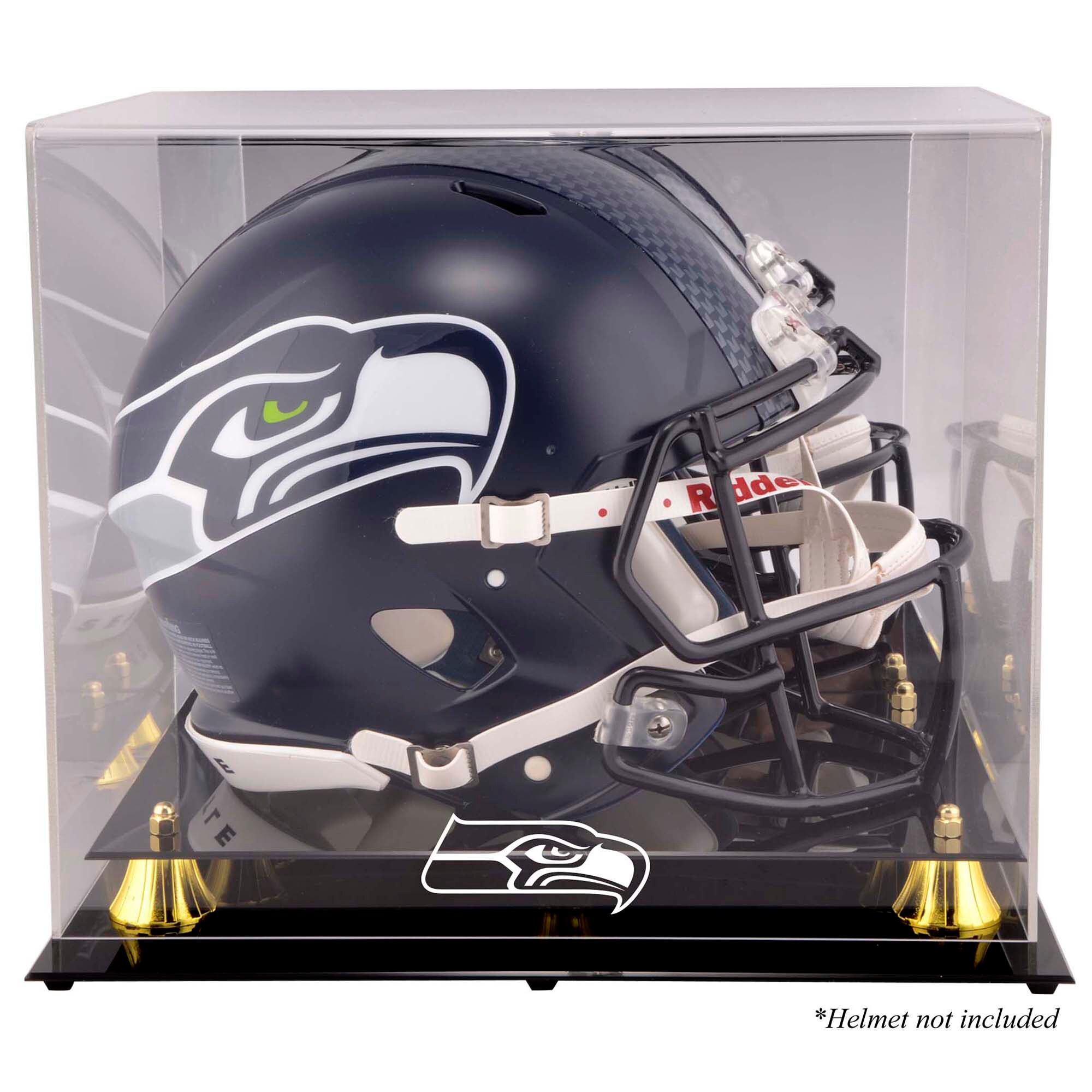 【公式グッズ】NFL シーホークス ヘルメット ディスプレイケース Fanatics Authentic/ファナティクスオーセンティック (Golden Classic Helmet Display Case Mirror Back NFL)