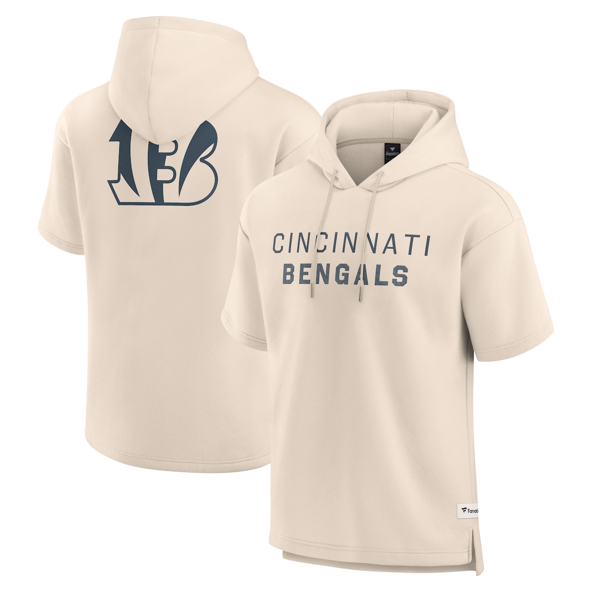 【公式グッズ】NFL ベンガルズ 半袖 パーカー Fanatics/ファナティクス メンズ クリーム (25 MENS Elements FUTURE GROUND LETTERING Signature SS HOOD)