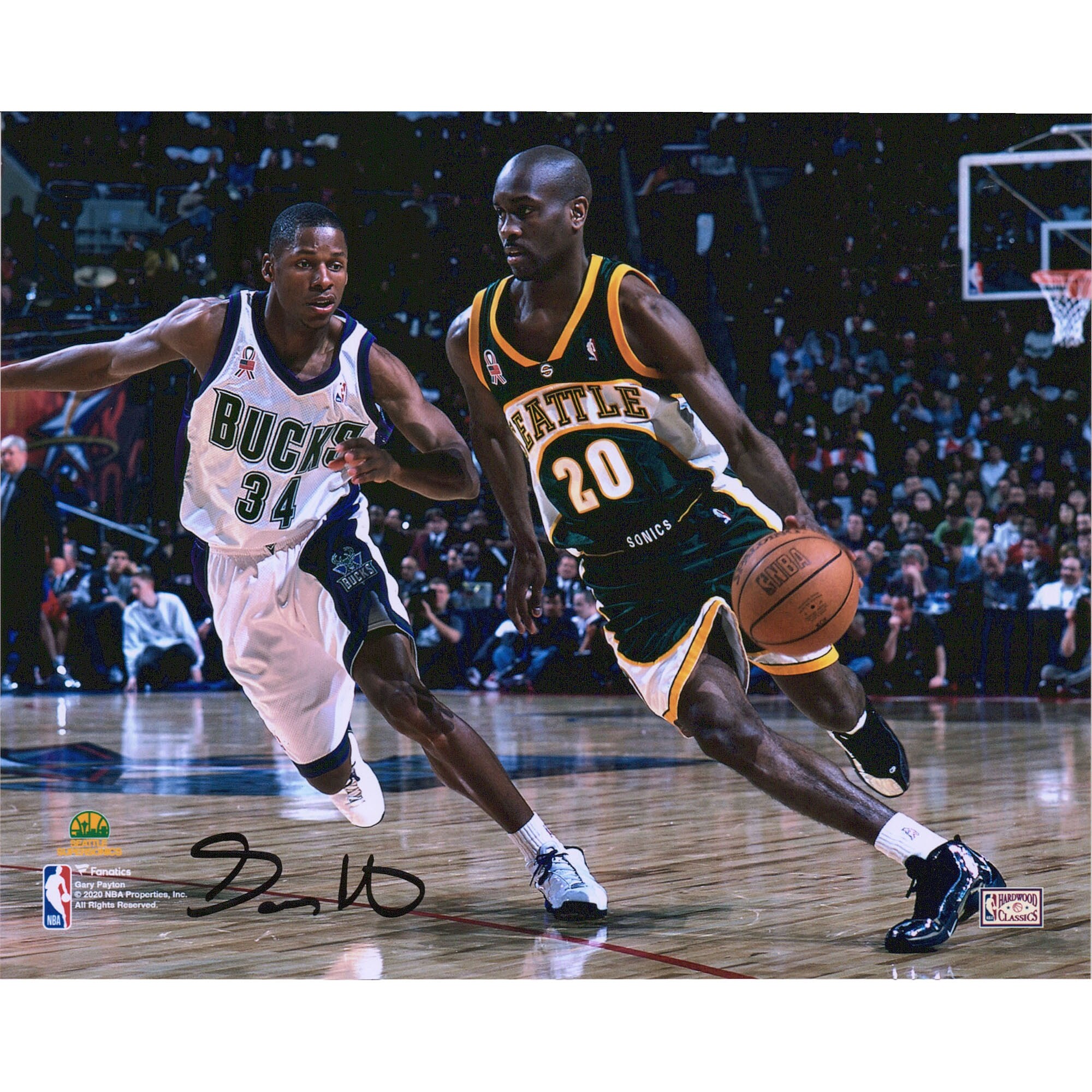 【公式シリアル番号付】NBA スーパーソニックス ゲイリー・ペイトン 直筆サイン フォト （8x10） Fanatics Authentic/ファナティクスオーセンティック (NBA Aut 8x10 9302020)