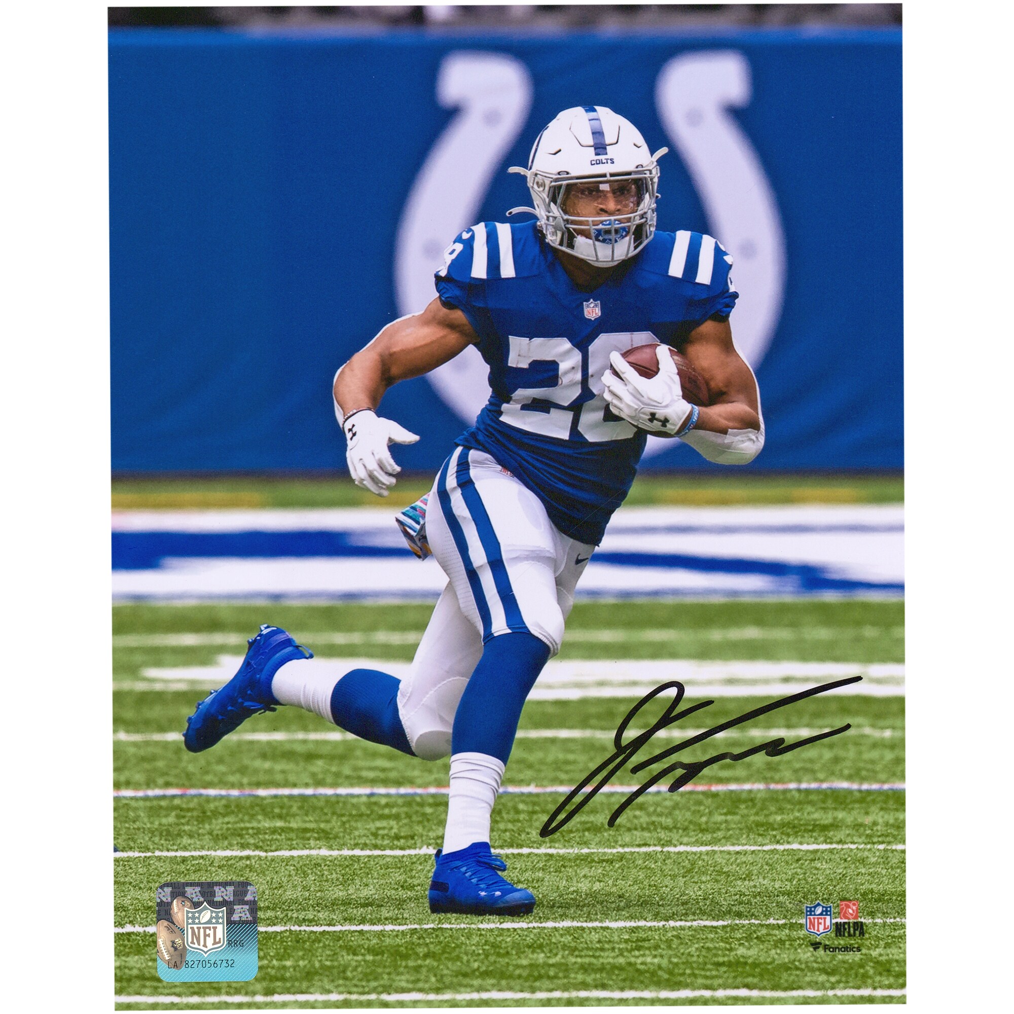 【公式シリアル番号付】NFL コルツ ジョナサン・テイラー 直筆サイン フォト （8x10） Fanatics Authentic/ファナティクスオーセンティック (NFL Aut 8x10 2 11162020)