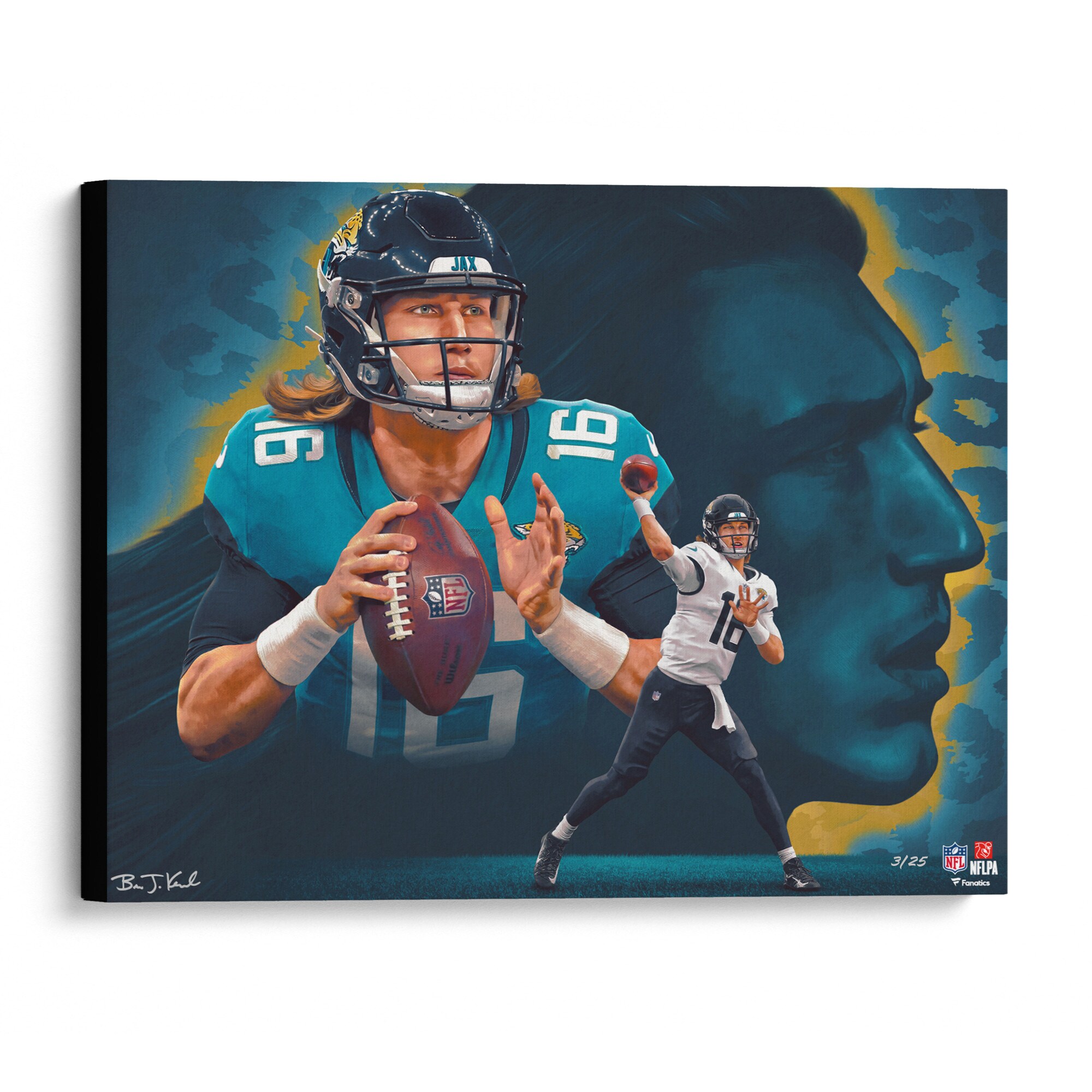 【公式グッズ】NFL ジャガーズ トレバー・ローレンス コレクタブルフォト（20インチx24インチ） Fanatics Authentic/ファナティクスオーセンティック (20x24 8242021)