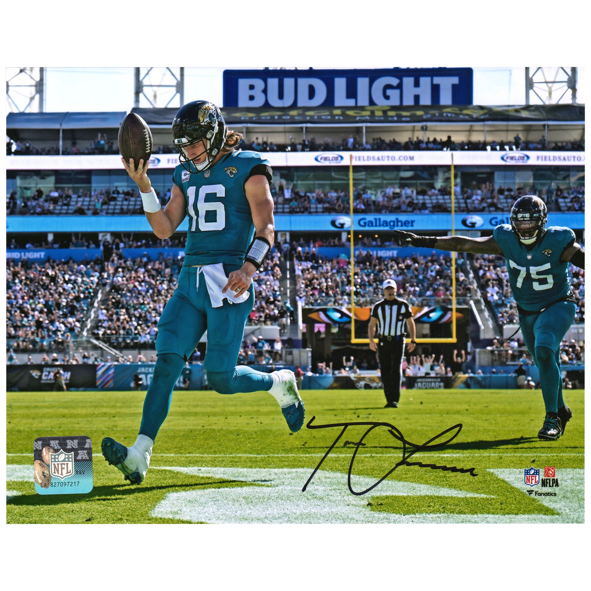 【公式シリアル番号付】NFL ジャガーズ トレバー・ローレンス 直筆サイン フォト （8x10） Fanatics Authentic/ファナティクスオーセンティック (AUT 08x10 PHOTO 11302021)