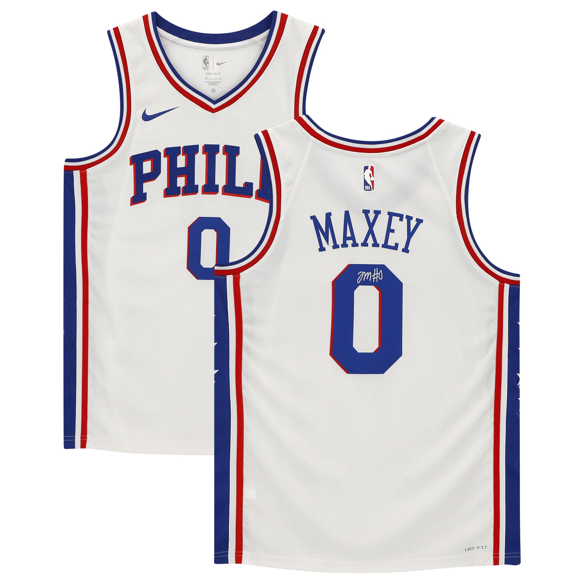 【公式シリアル番号付】NBA 76ers タイリース・マクシー 直筆サイン ユニフォーム Fanatics Authentic/ファナティクスオーセンティック (AUT BK JERSEY 1282022)