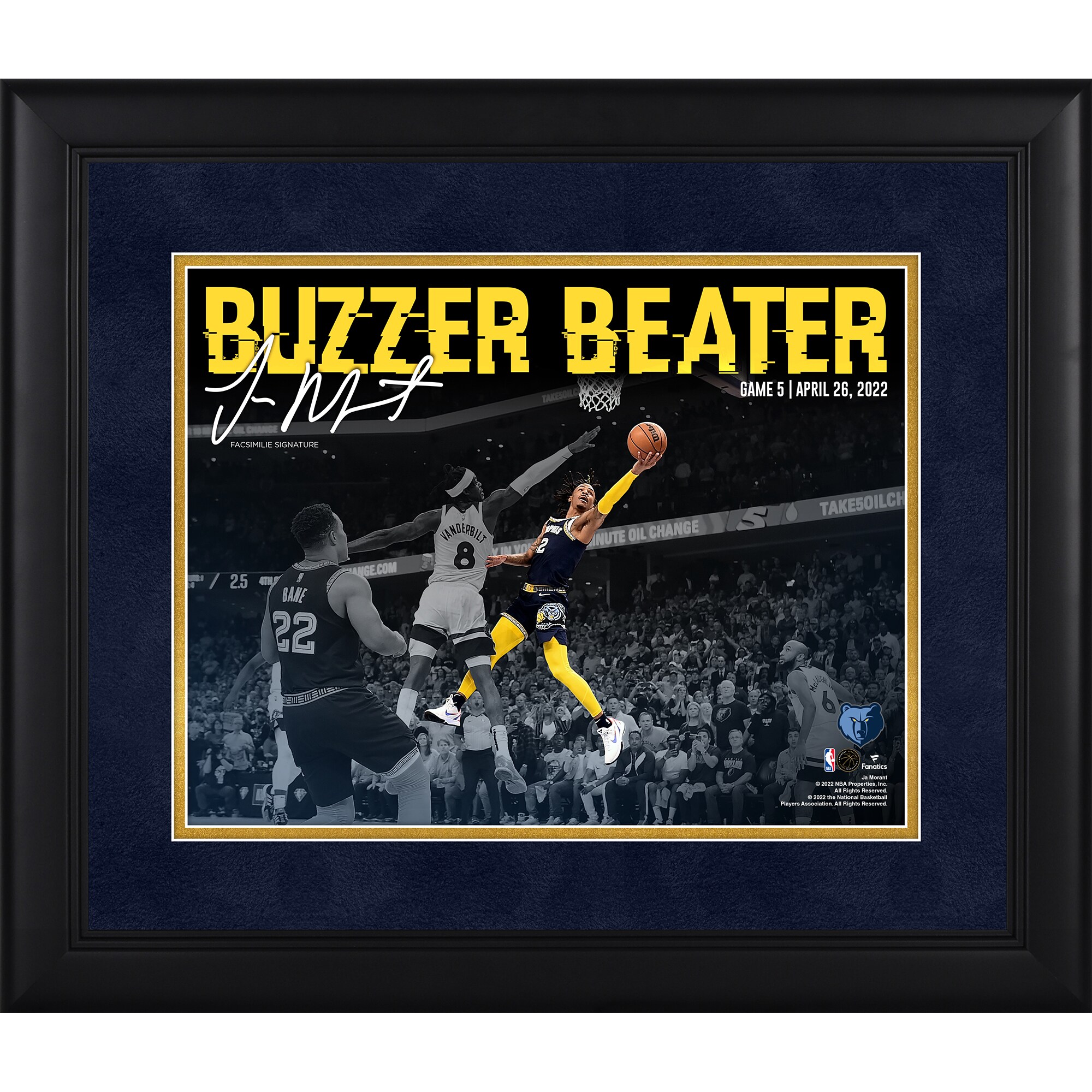 【公式グッズ】NBA グリズリーズ ジャ・モラン コレクタブルフォト Fanatics Authentic/ファナティクスオーセンティック (UNS HMSPBK FRAMING 44680)