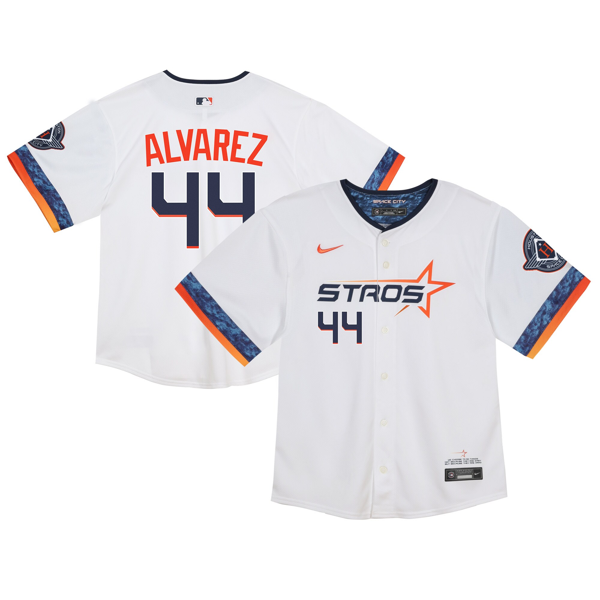 【公式グッズ】MLB アストロズ ヨーダン・アルバレス シティコネクト リミテッド ユニフォーム Nike/ナイキ トドラー・幼児サイズ ホワイト (SP25 Tod Limited City Connect Player Jersey)