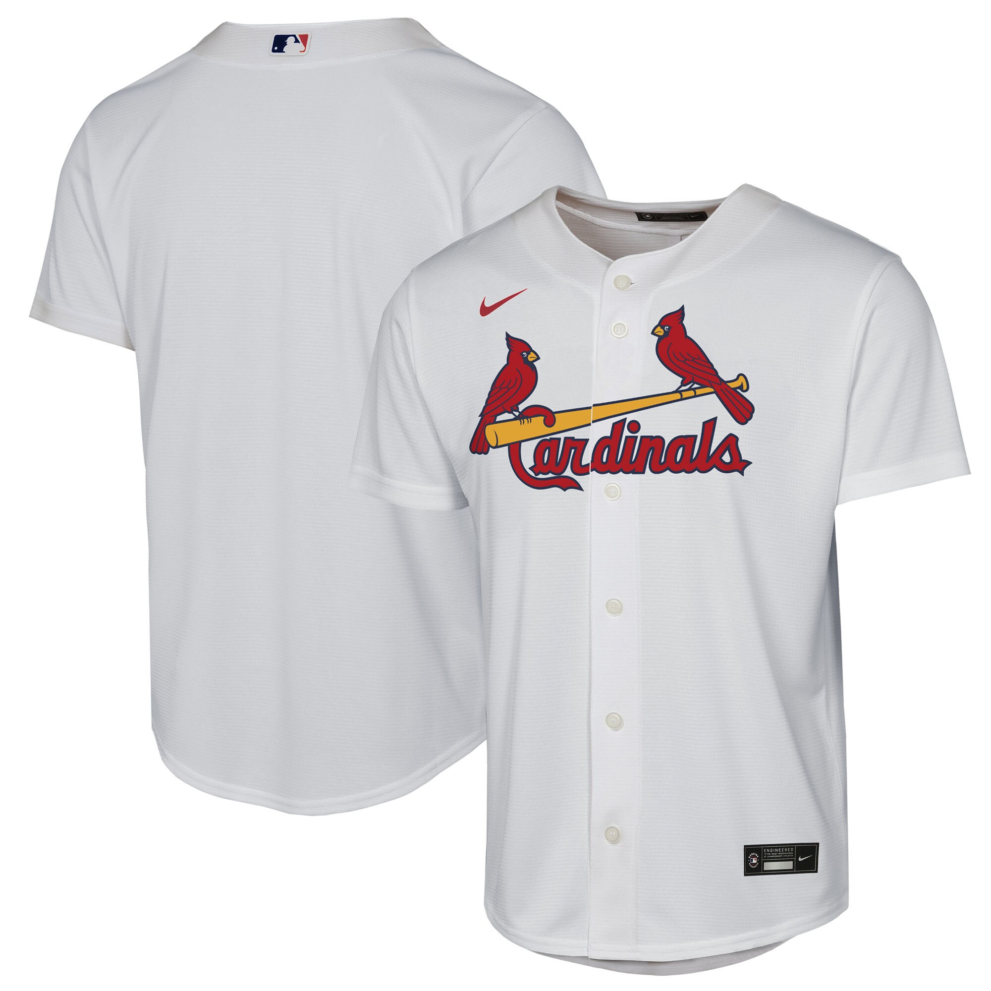 【公式グッズ】MLB カージナルス ホーム ユニフォーム （レプリカ） Nike/ナイキ キッズサイズ ホワイト (2025 Youth Replica 2.0 Blank Jerseys)