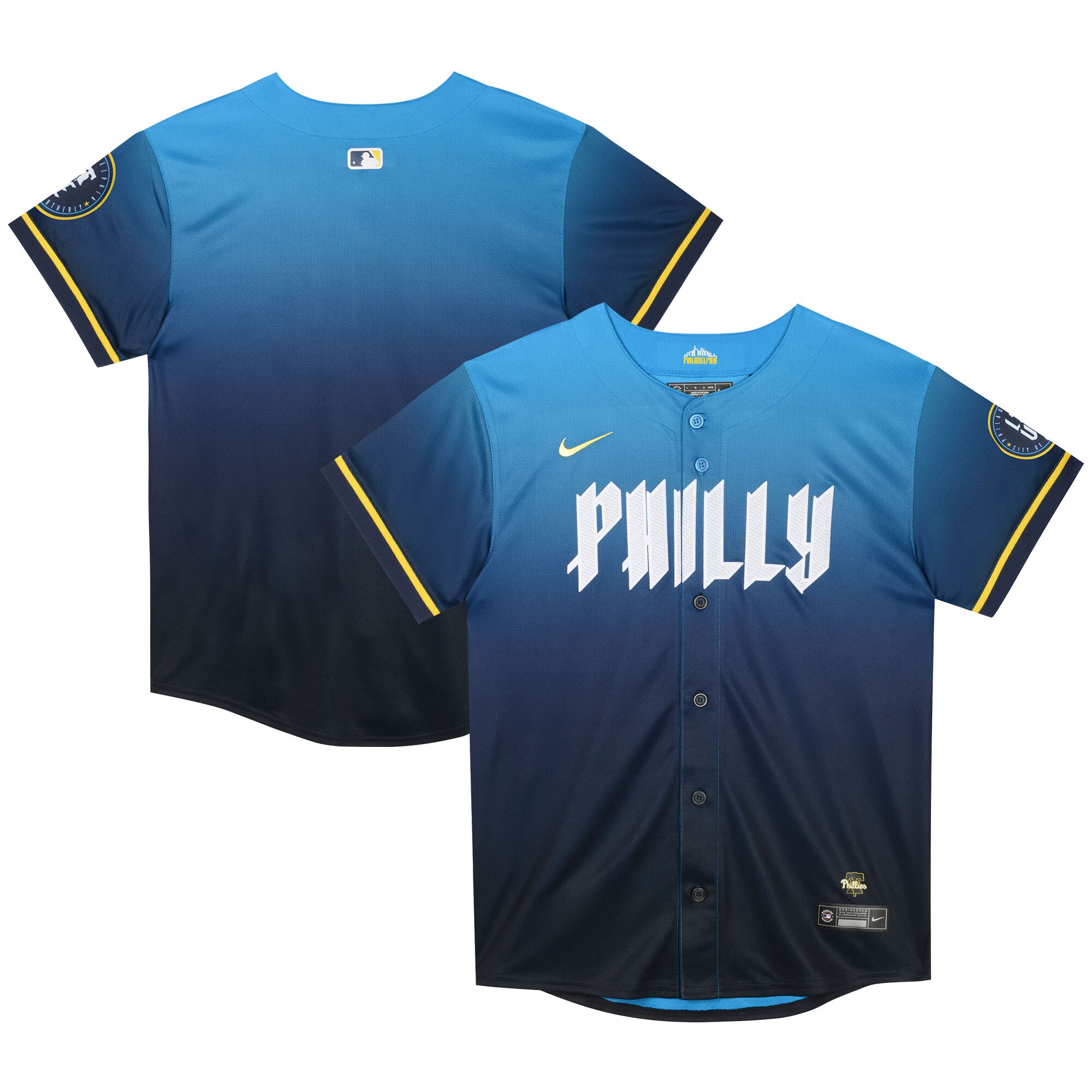 【公式グッズ】MLB フィリーズ シティコネクト ユニフォーム Nike/ナイキ トドラー・幼児サイズ ブルー (Juv Carryover City Connect Blank Jersey)|Fanatics公式ストア 店