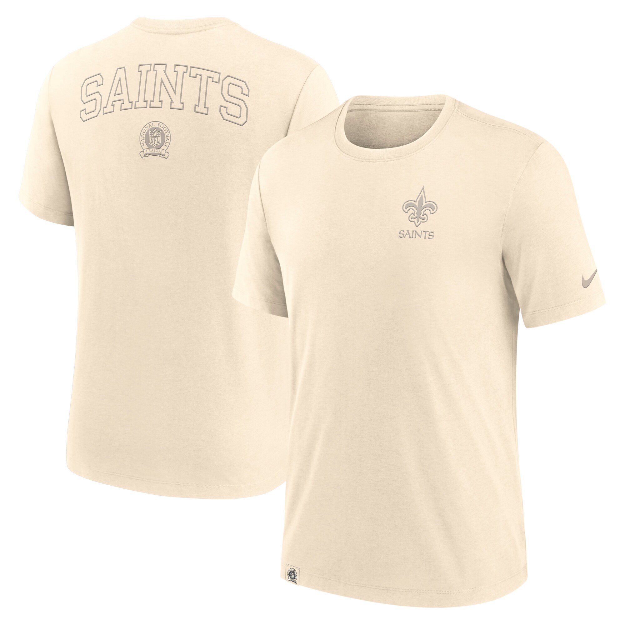【公式グッズ】NFL セインツ Tシャツ Nike/ナイキ メンズ クリーム (Men's Nike Glory Triblend Tee)|Fanatics公式ストア 店