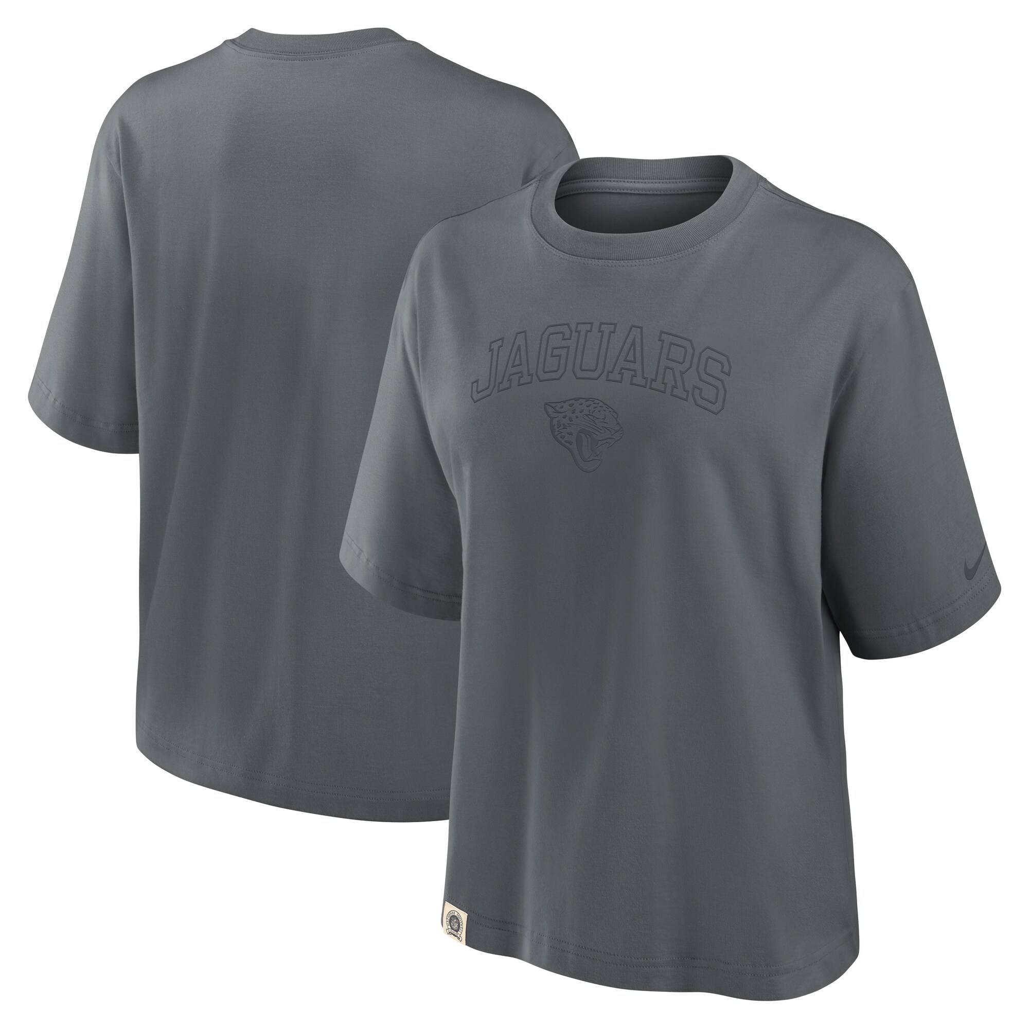【公式グッズ】NFL ジャガーズ Tシャツ Nike/ナイキ レディース チャコール (NFL Womens Arch Boxy SST)｜Fanatics公式ストア 店