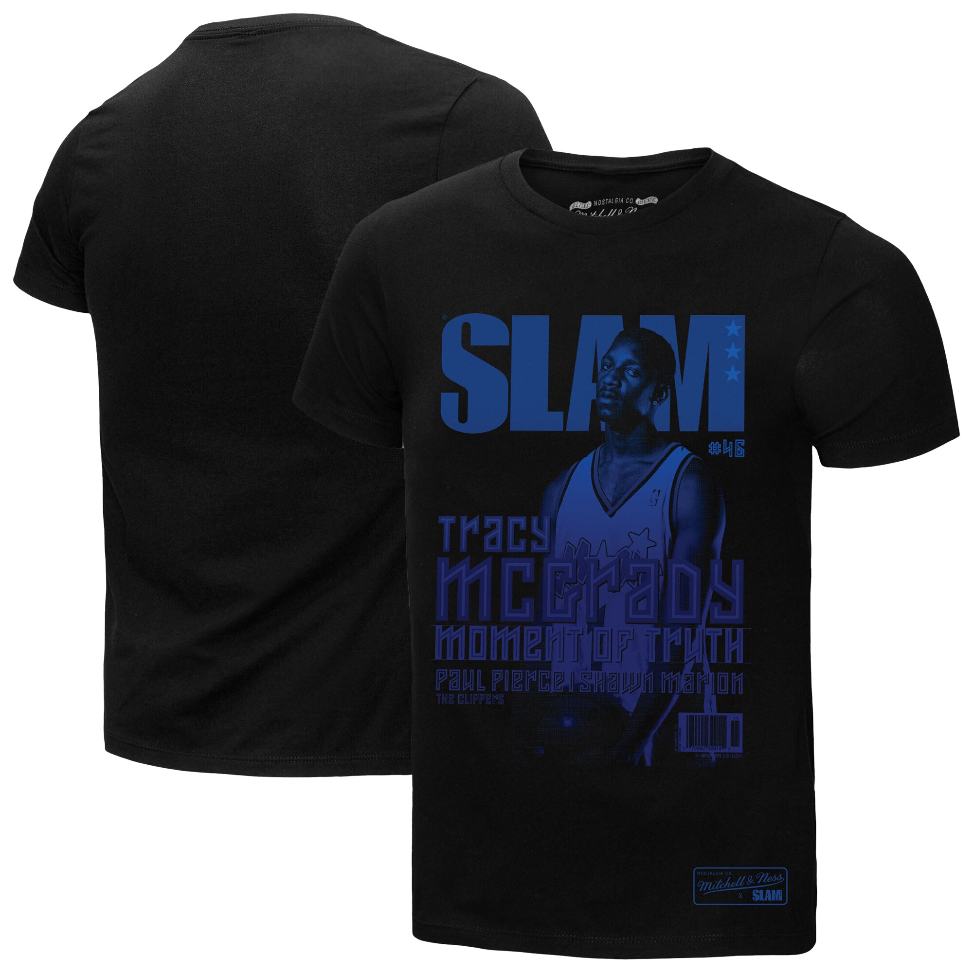 【公式グッズ】NBA マジック トレイシー・マクグレーディ Tシャツ Mitchell & Ness/ミッチェル＆ネス メンズ ブラック (M&N NBA SLAM Gradient Tee)