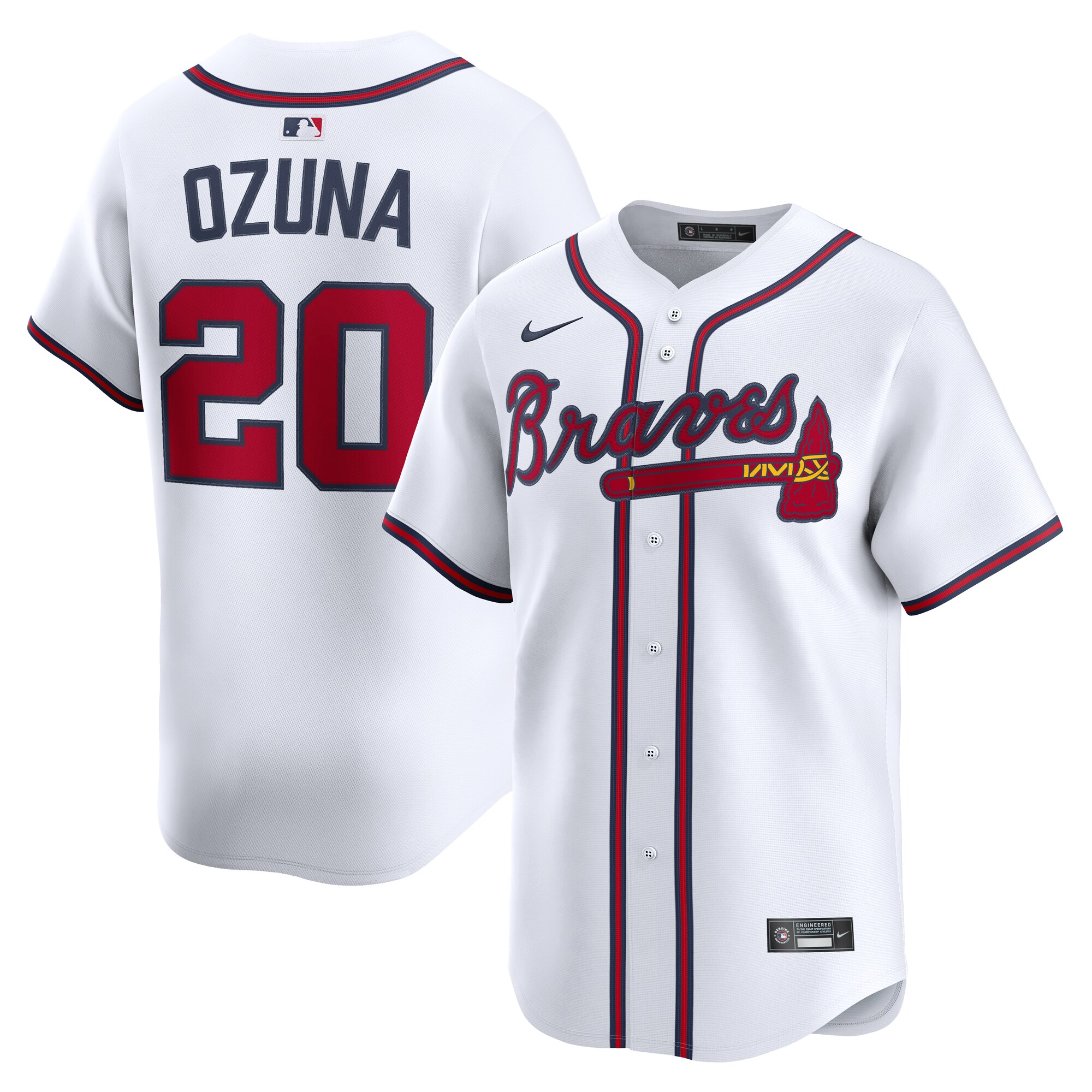 【公式グッズ】MLB ブレーブス マーセル・オズナ ホーム リミテッド ユニフォーム Nike/ナイキ メンズ ホワイト (2025 Nike Men's Ltd Players Jerseys - FTF NTP Master Style)｜Fanatics公式ストア 店